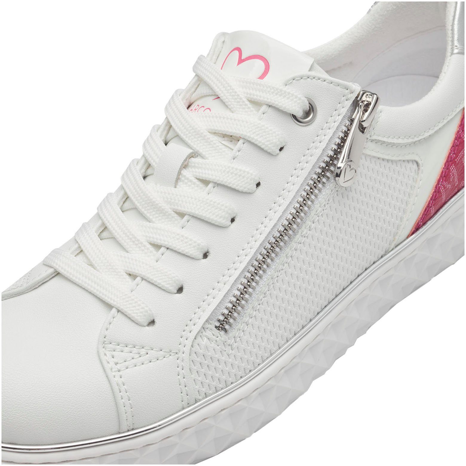 Marco Tozzi Plateausneakers Line , vrijetijdsschoen, lage schoen, veterschoen met zijrits