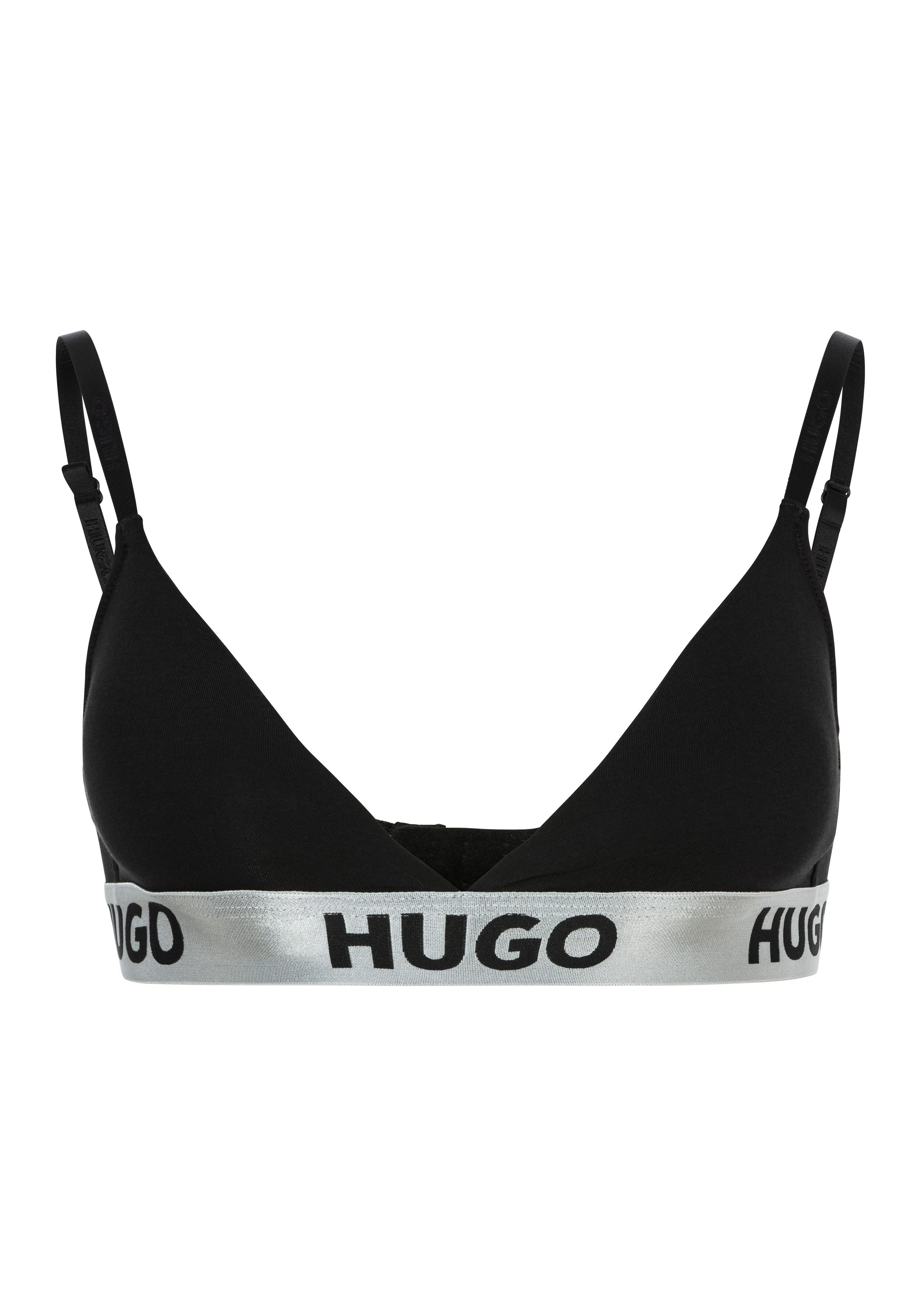 HUGO underwear Triangel-bh TRIANGLE SPORTY LOGO dames bh's maat XL zwart