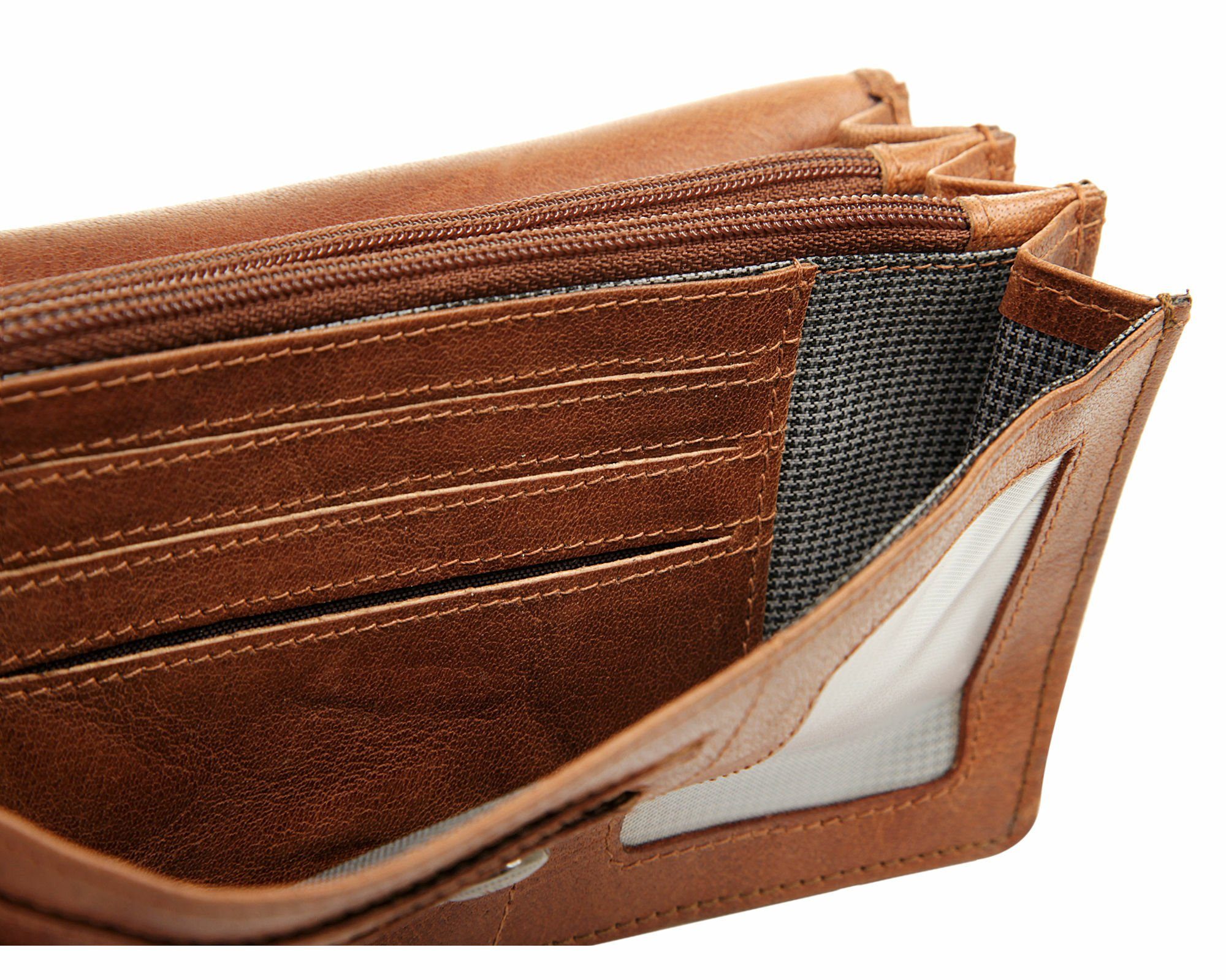 Spikes & Sparrow Portemonnee echt leder
