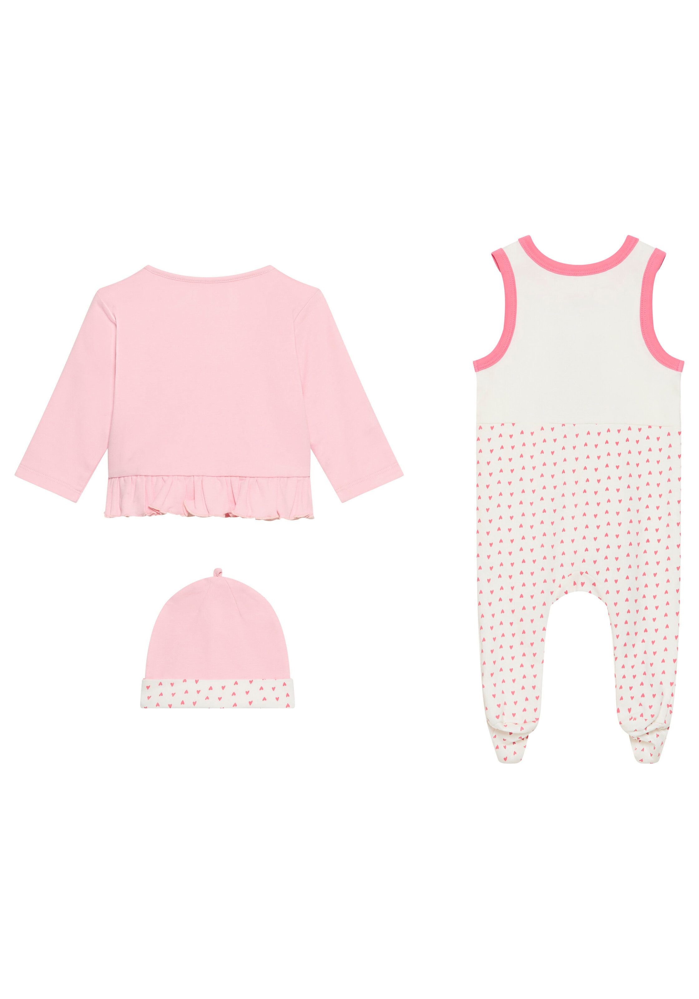 KIDSWORLD Romper jasje en muts 3-delig baby-set, voor kleine meisjes (set, 3-delig)