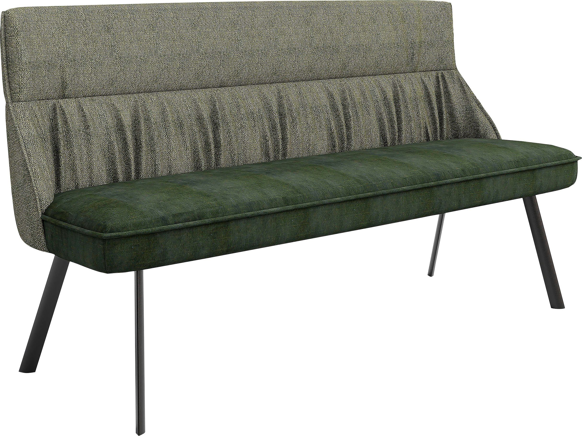 byLIVING Bank California 180 cm bank, weefstof en vintage fluweel met prettige nosag-vering (1 stuk)
