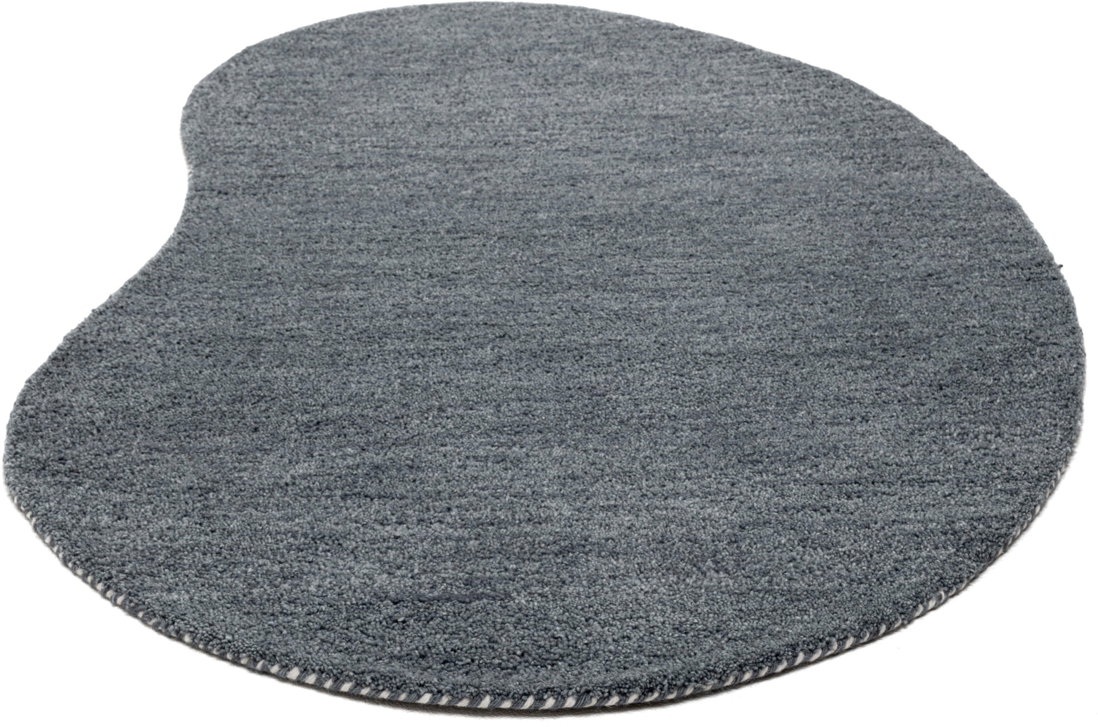 THEKO Wollen kleed Gabbeh uni, Handgeweven vloerkleed, mêlee, zuivere wol, met de hand geweven