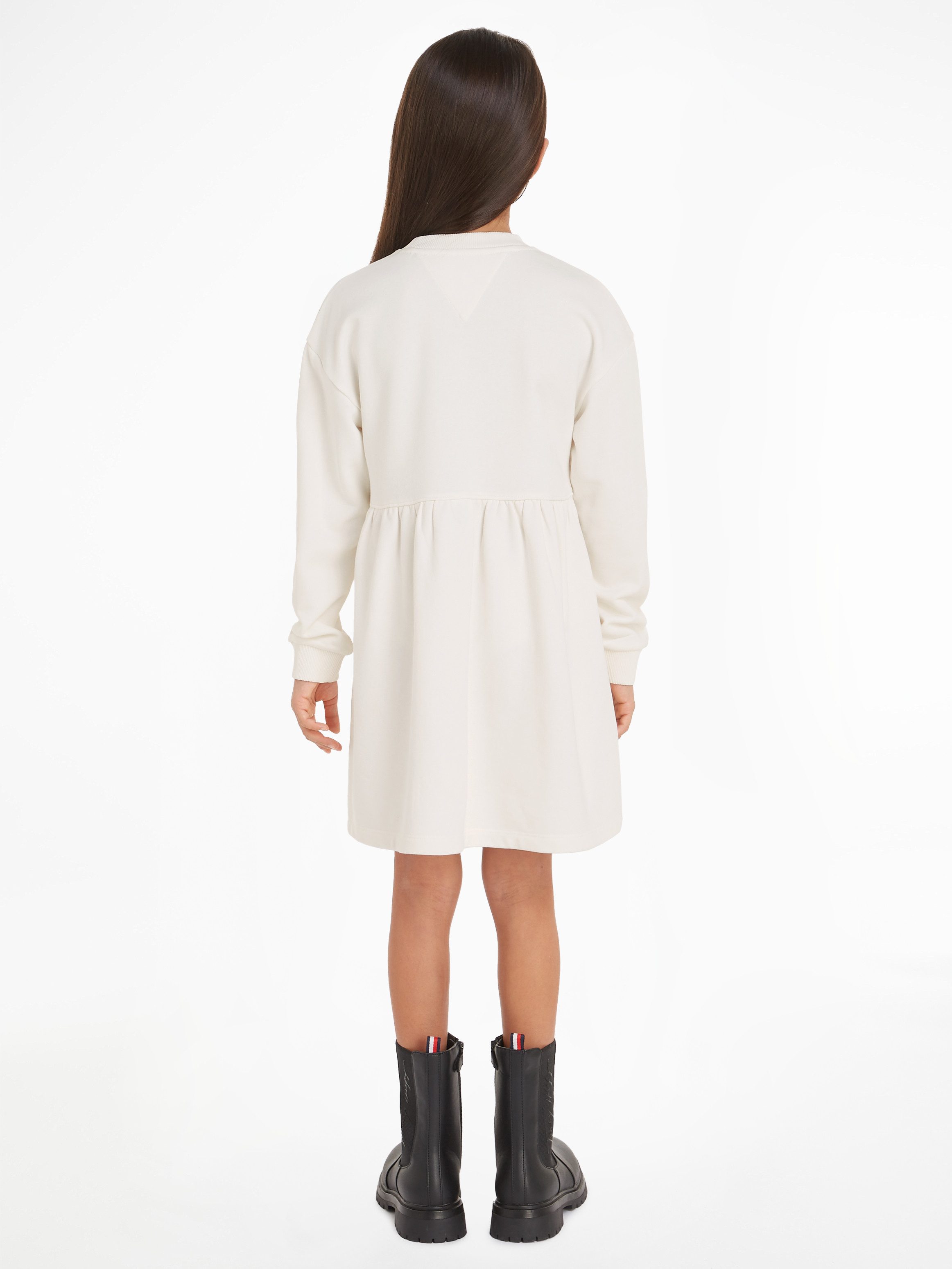 Tommy Hilfiger Gebreide jurk EMB FLOWER KNITTED DRESS LS Kinderen tot 16 jaar met logo-opdruk