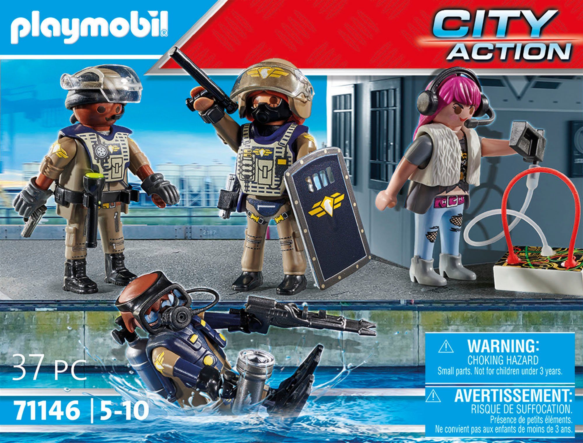Playmobil® Constructie-speelset SWAT figuren set (71146), My Action Heroes (37-delig)