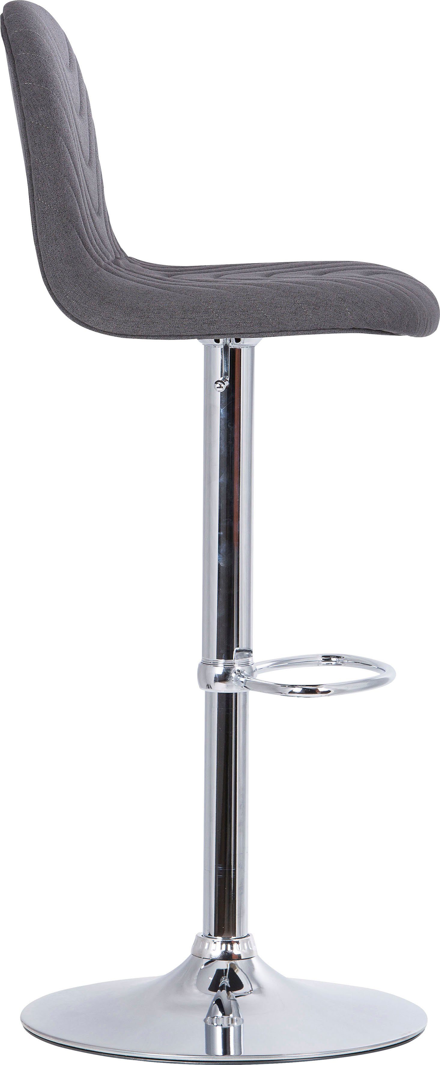 byLIVING Barkruk Casino 01 draaibaar met hoogteverstelling, bekleding van weefstof, metalen frame (set, 2 stuks)