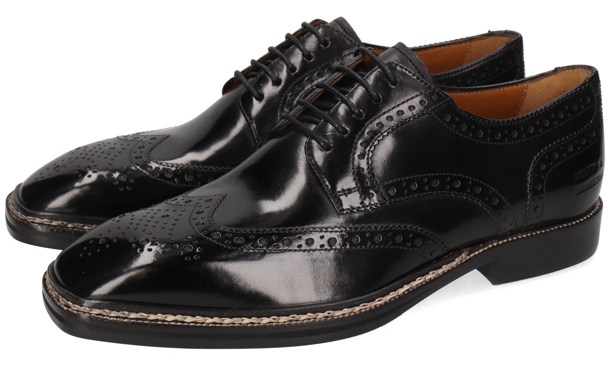 Melvin & Hamilton Schoenen met perforatie Bastian 1 plantaardig gelooid