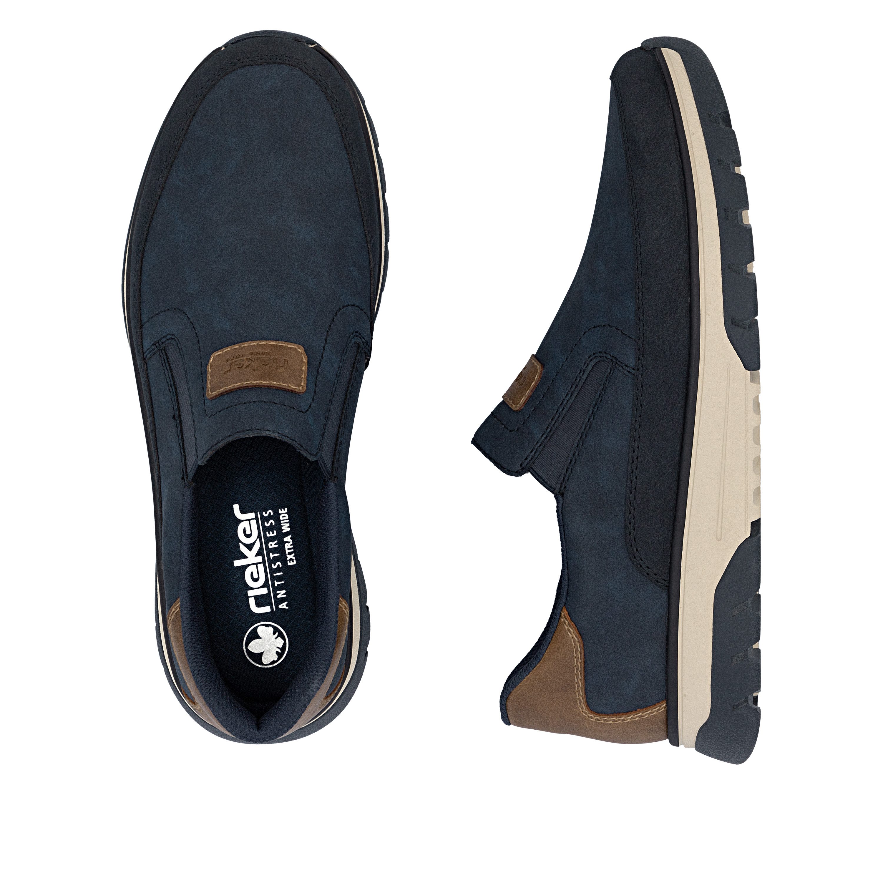 Rieker Slip-on sneakers Slipper, instapschoen, lage schoen met zachte MemoSoft-binnenzool