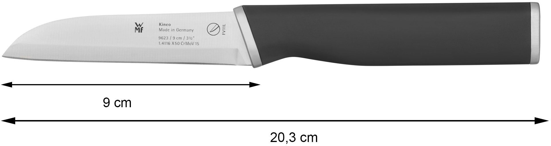 WMF Messenset Kineo Lemmeten van speciaal messenstaal, made in Germany (set, 3-delig)