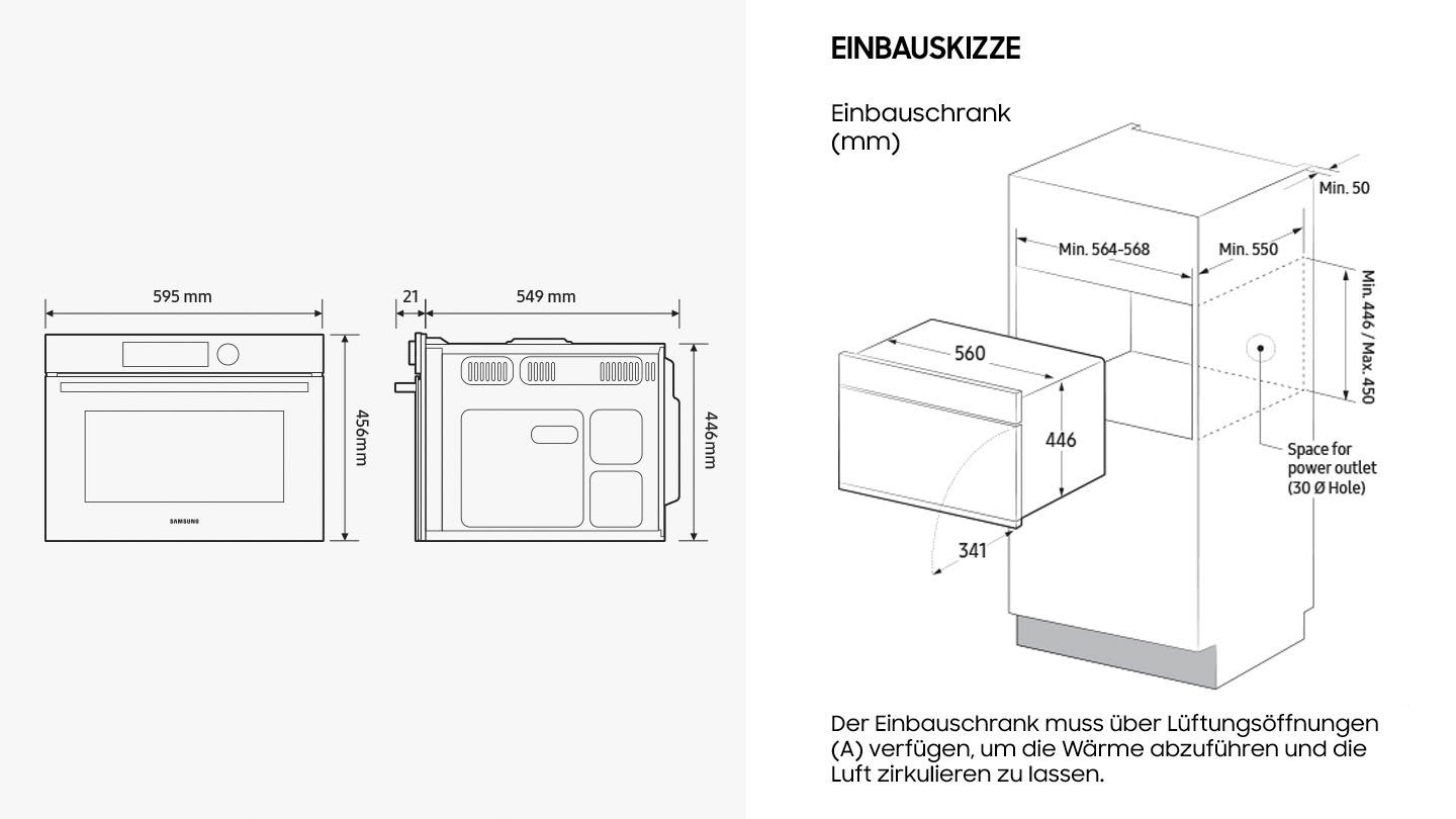 Samsung Inbouw oven met magnetron NQ5B4553FB (1 stuk)