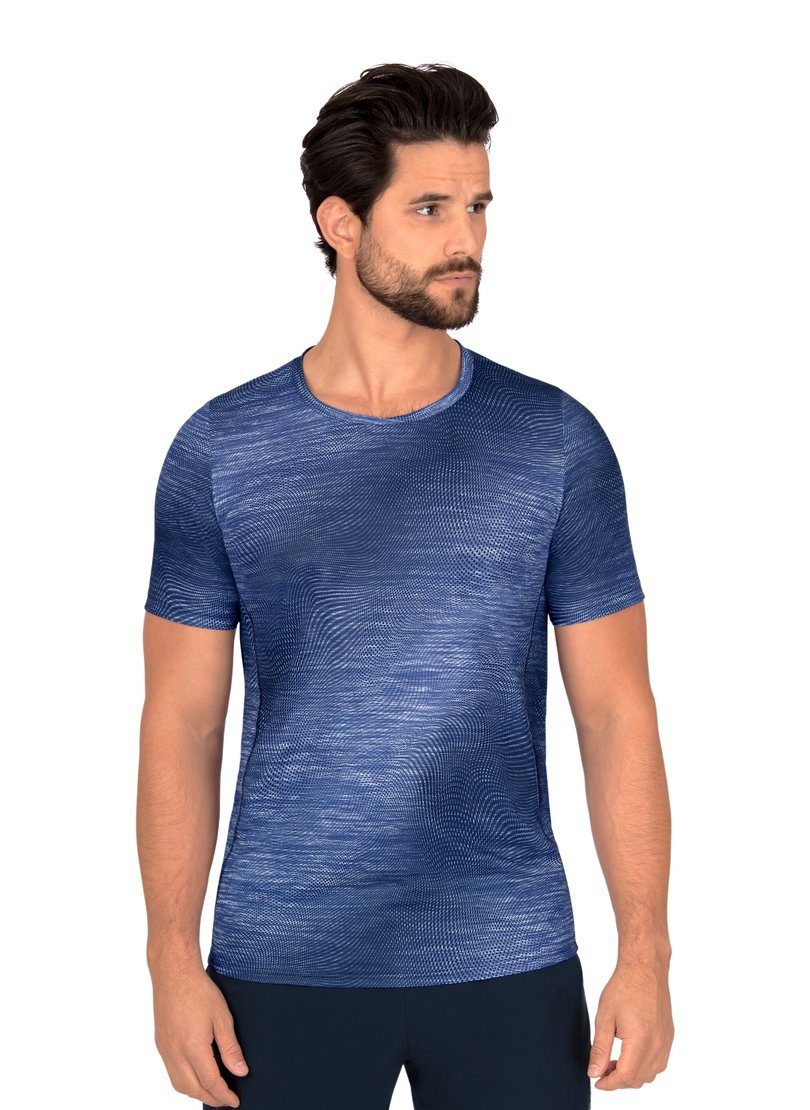 Trigema T-shirt TRIGEMA COOLMAX® sportshirt met een modieuze print (1-delig)