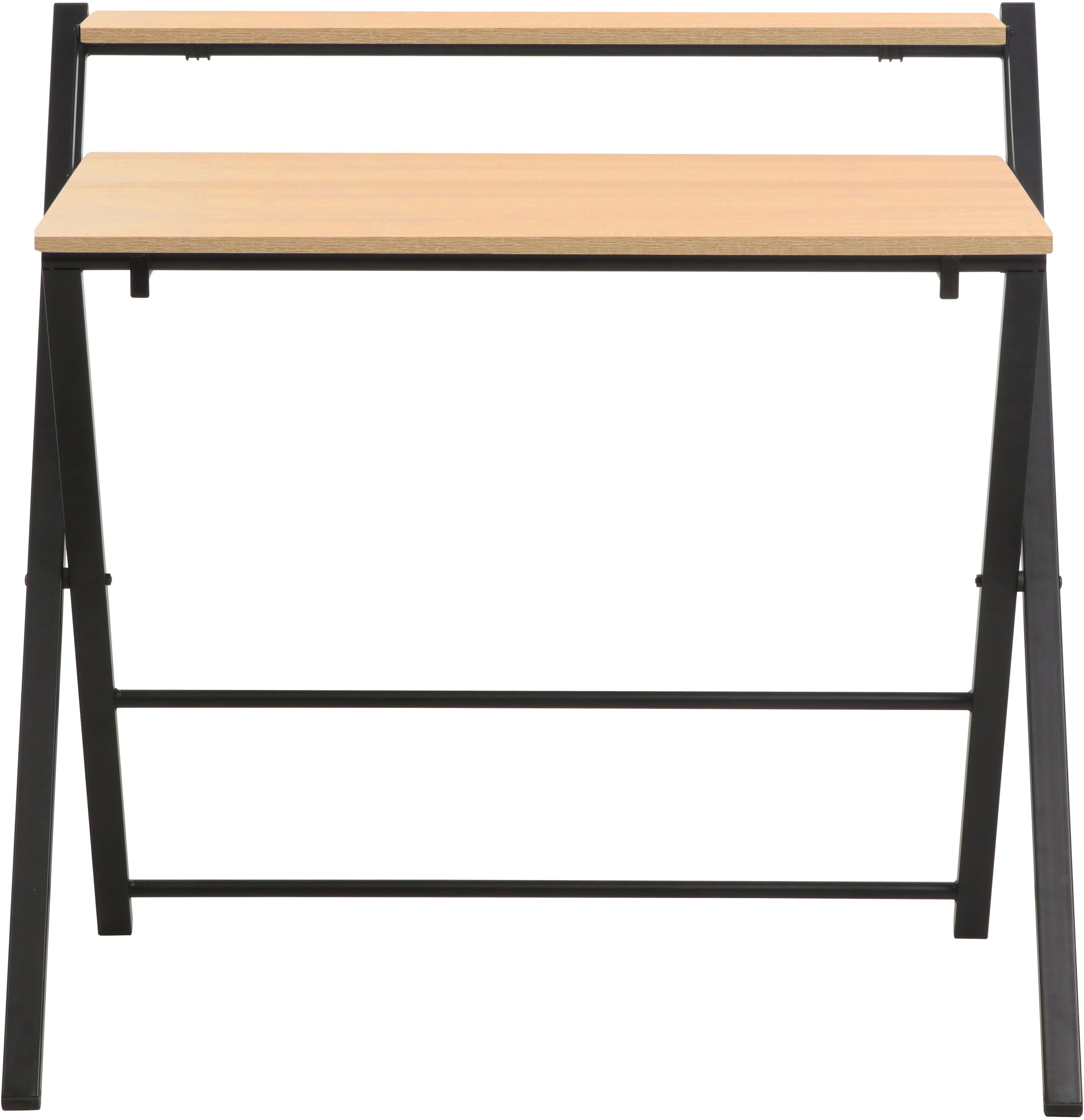 INOSIGN Pc-bureau SULBY, laptoptafel, bureau, met planchet, Metalen frame, opvouwbaar, ruimtebesparend, max. 86,5x82,5 cm
