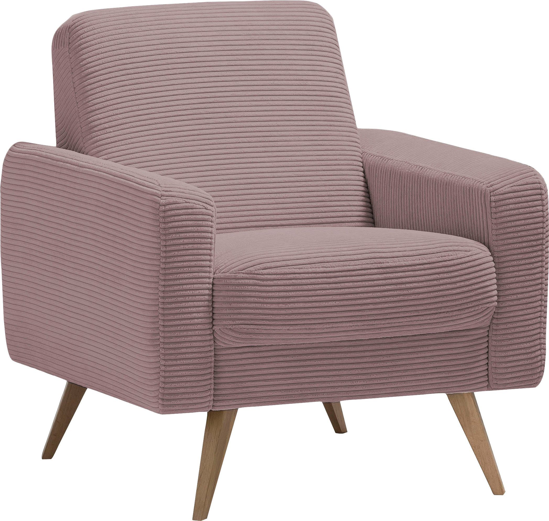 exxpo - sofa fashion Fauteuil Samso, loungestoel elegant en comfortabel, actuele cord bekleding