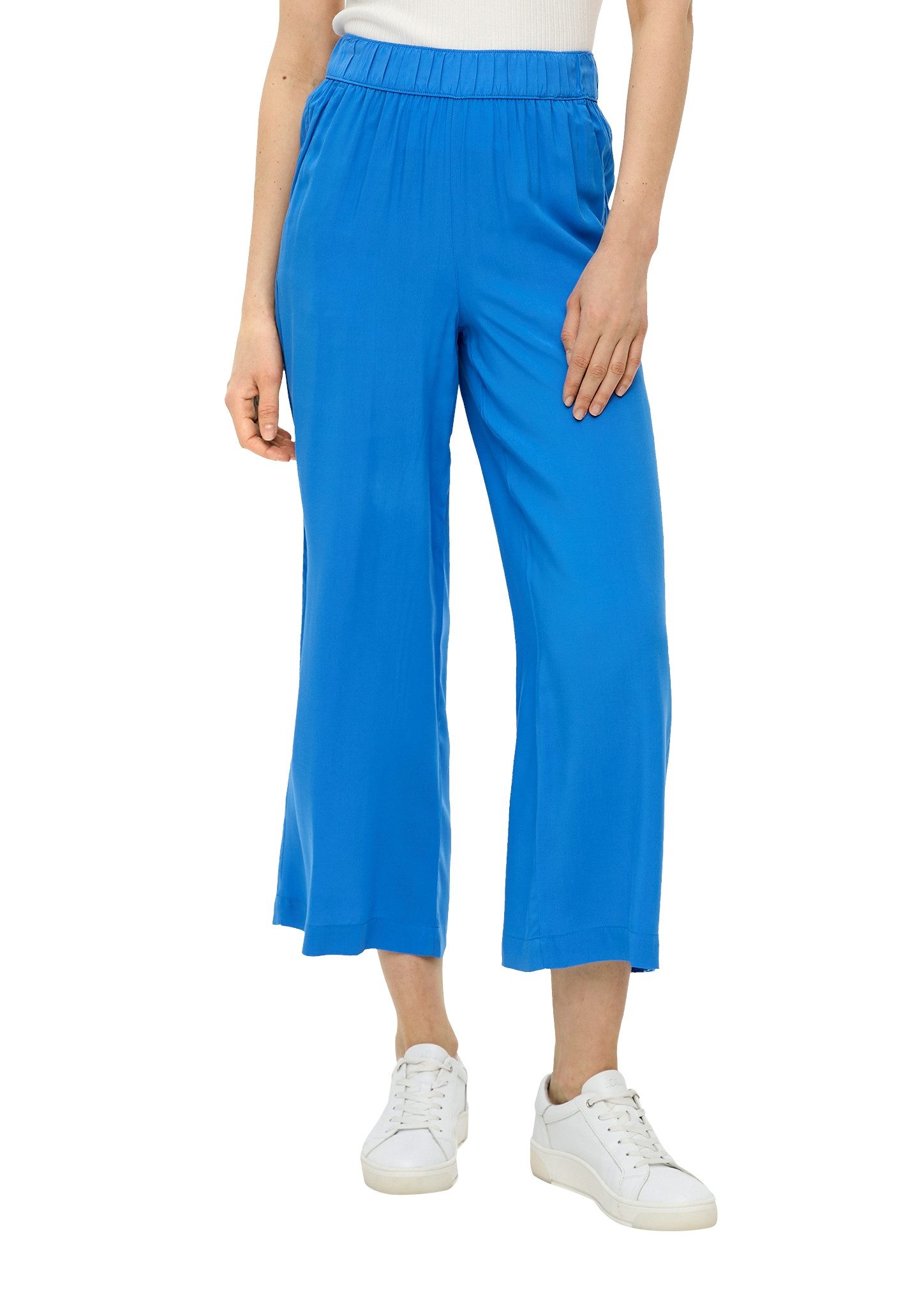 s.Oliver Culotte met elastische band en insteekzakken dames culottes maat 36 blauw