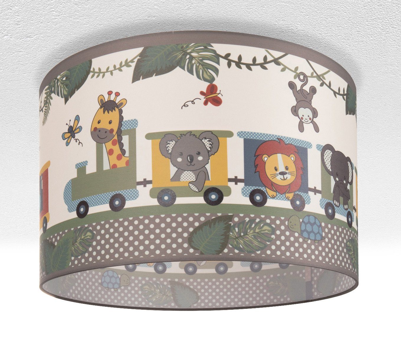 Paco Home Plafondlamp Diamond 635 Kinderlamp plafondlamp LED kinderkamer lamp trek dieren, E27