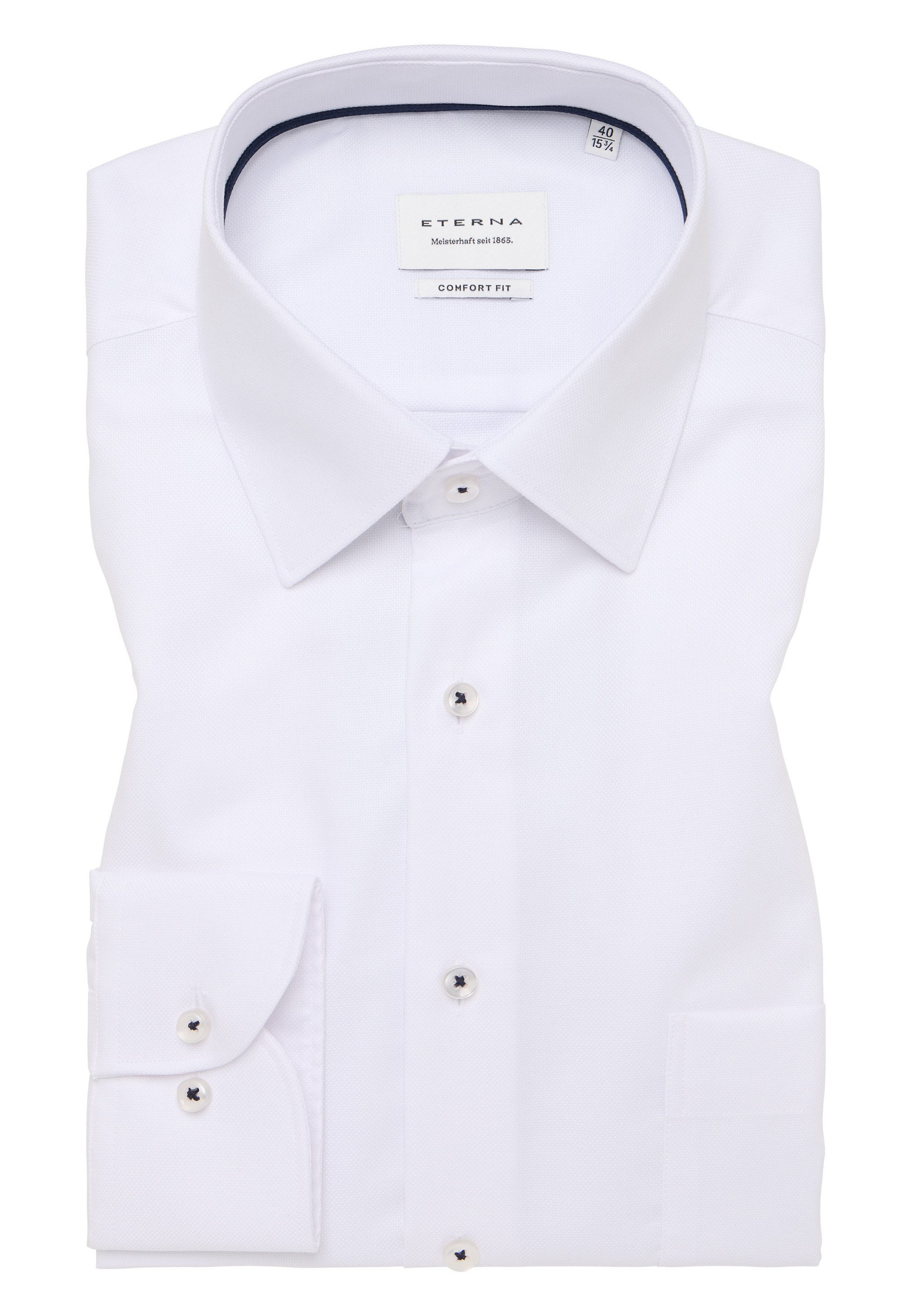 Eterna Overhemd met lange mouwen Comfort fit NON IRON (strijkvrij)