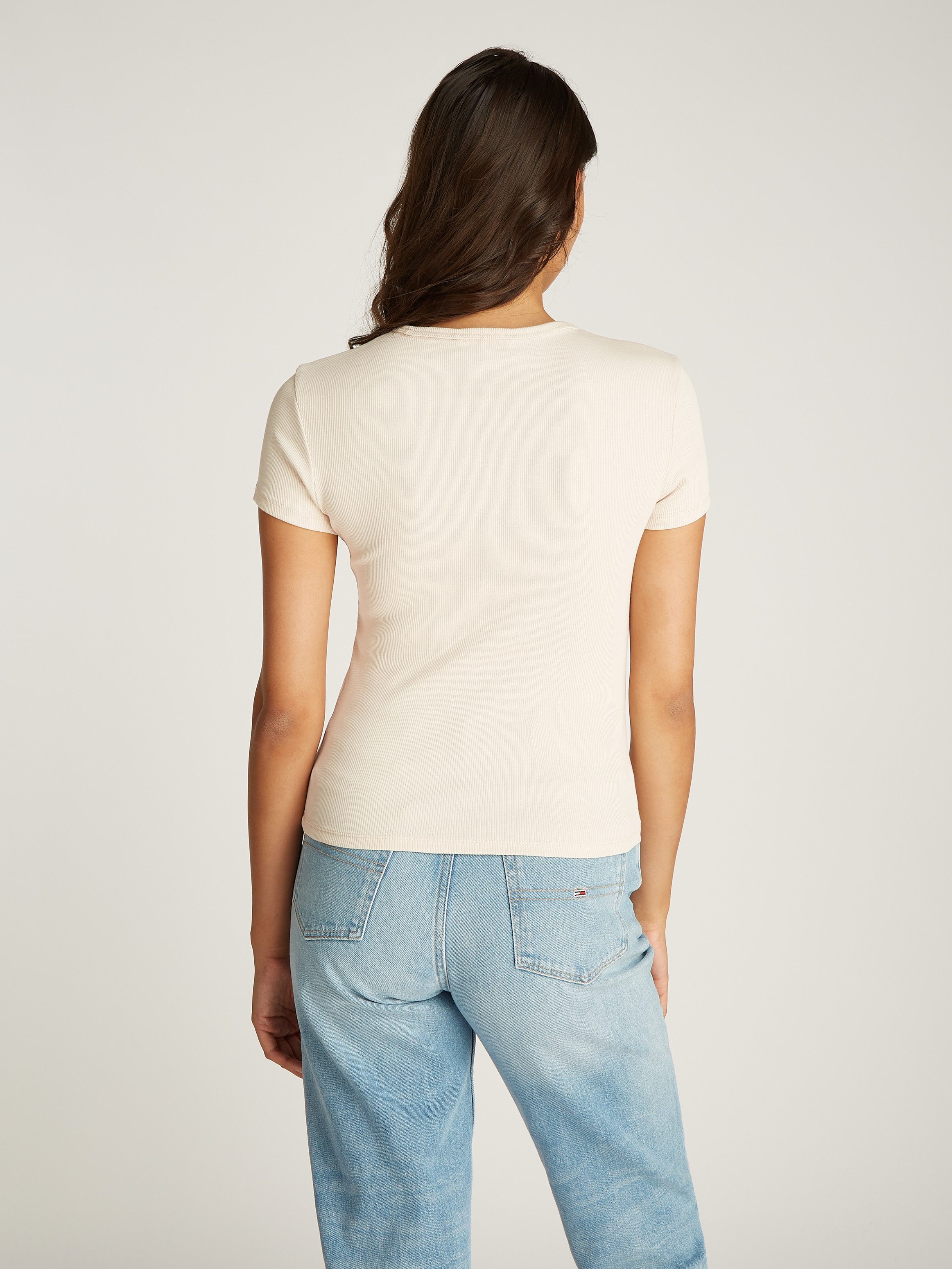 TOMMY JEANS T-shirt TJW SLIM ESSENTIAL RIB SS