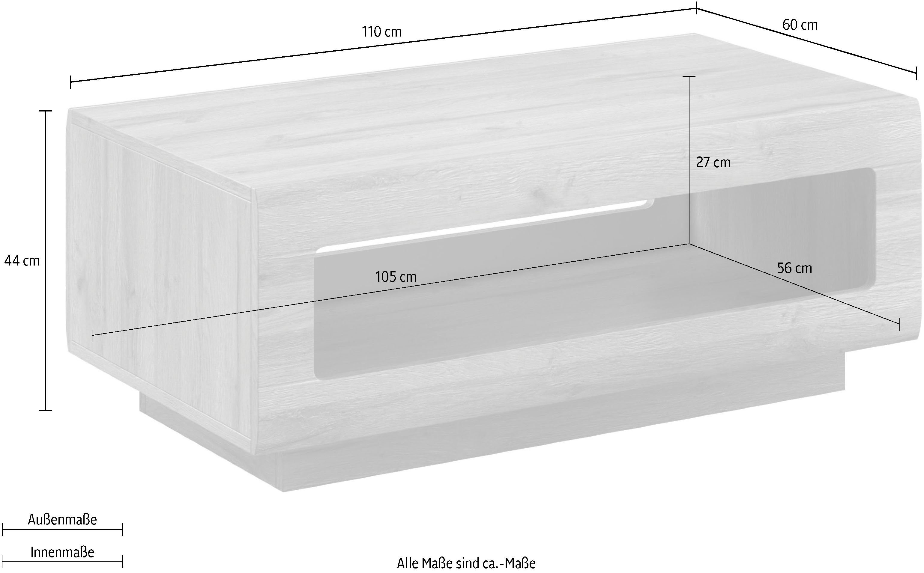INOSIGN Salontafel Tulsa Breedte 110 cm