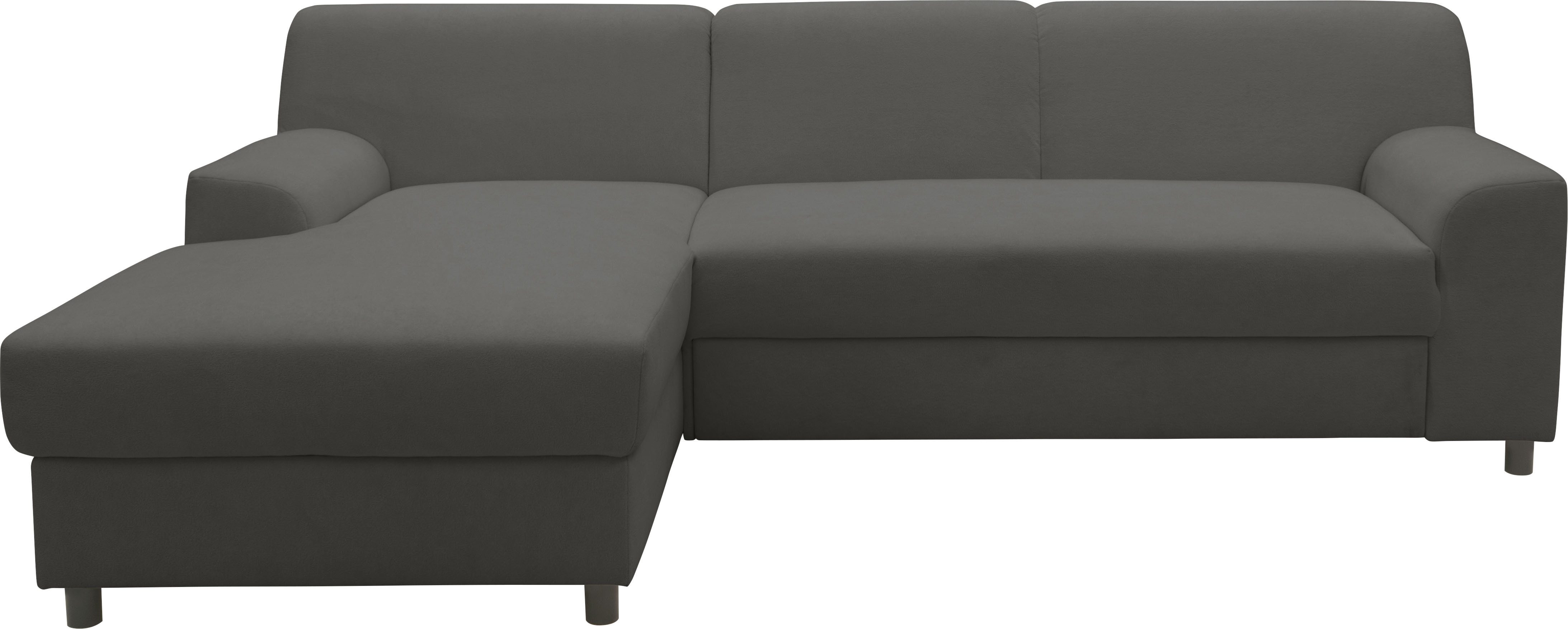 INOSIGN Hoekbank Turah 2, L-vorm, in Cord en waterafstotende microvezel, Vering B/D/H: 241/146/79 cm, incl. sierkussen, optioneel met bedfunctie