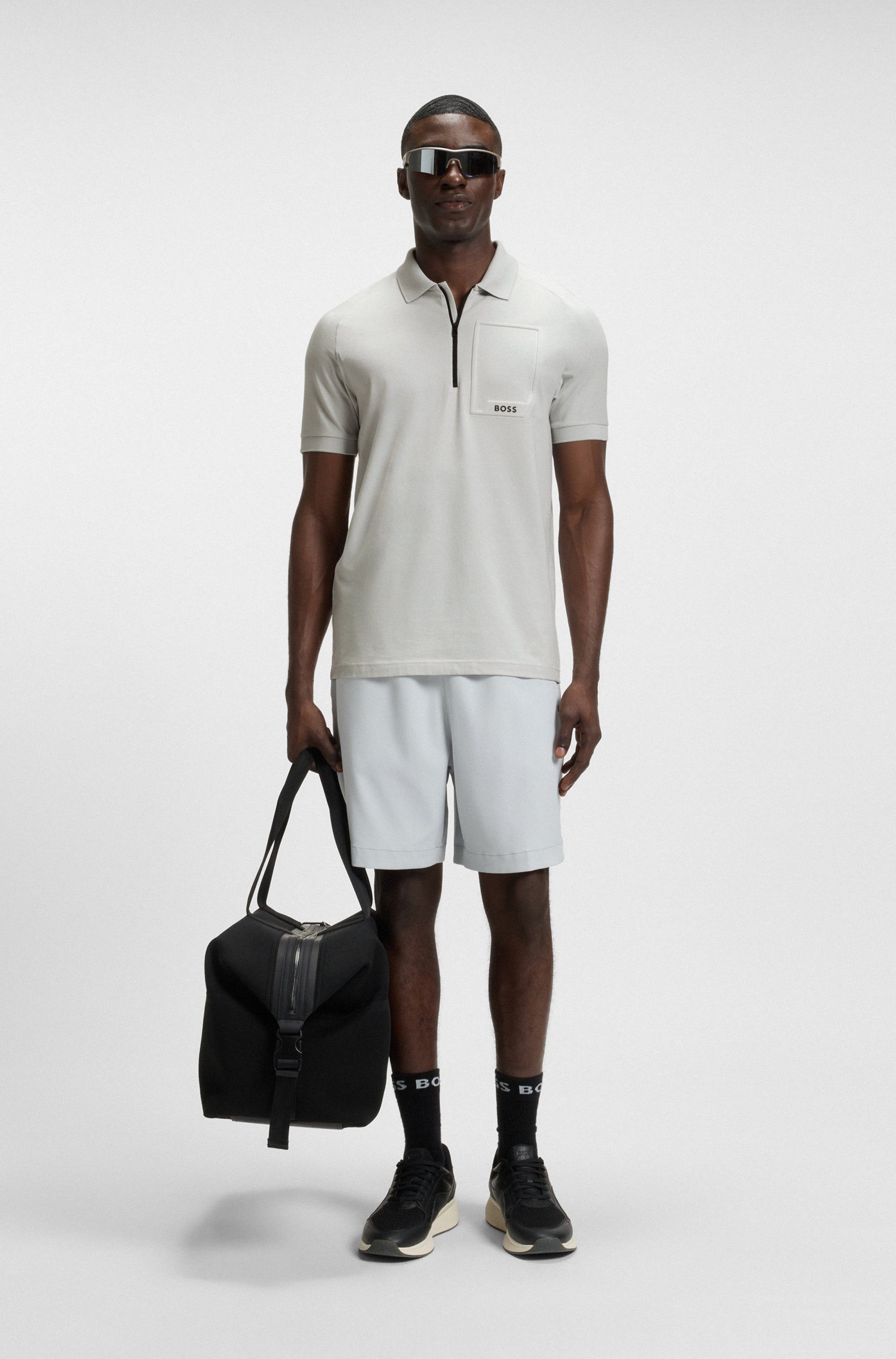 BOSS GREEN Poloshirt Polo Urban Tech met vochtafvoerende en snel drogende eigenschappen