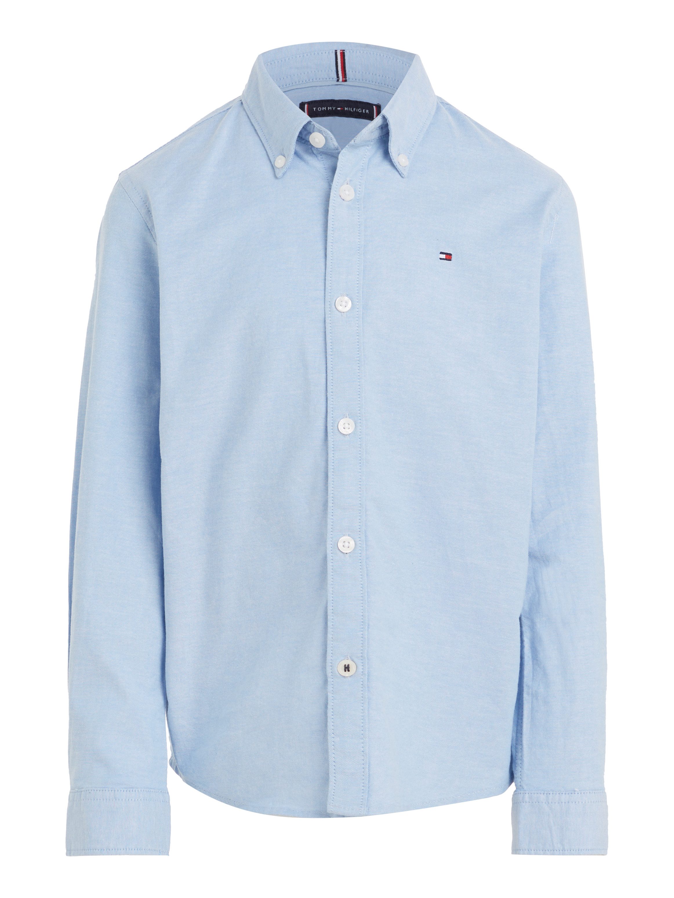 Tommy Hilfiger Overhemd met lange mouwen BOYS STRETCH OXFORD SHIRT L/S Kinderen tot 16 jaar, button-down kraag, lange mouwen, logo-vlag