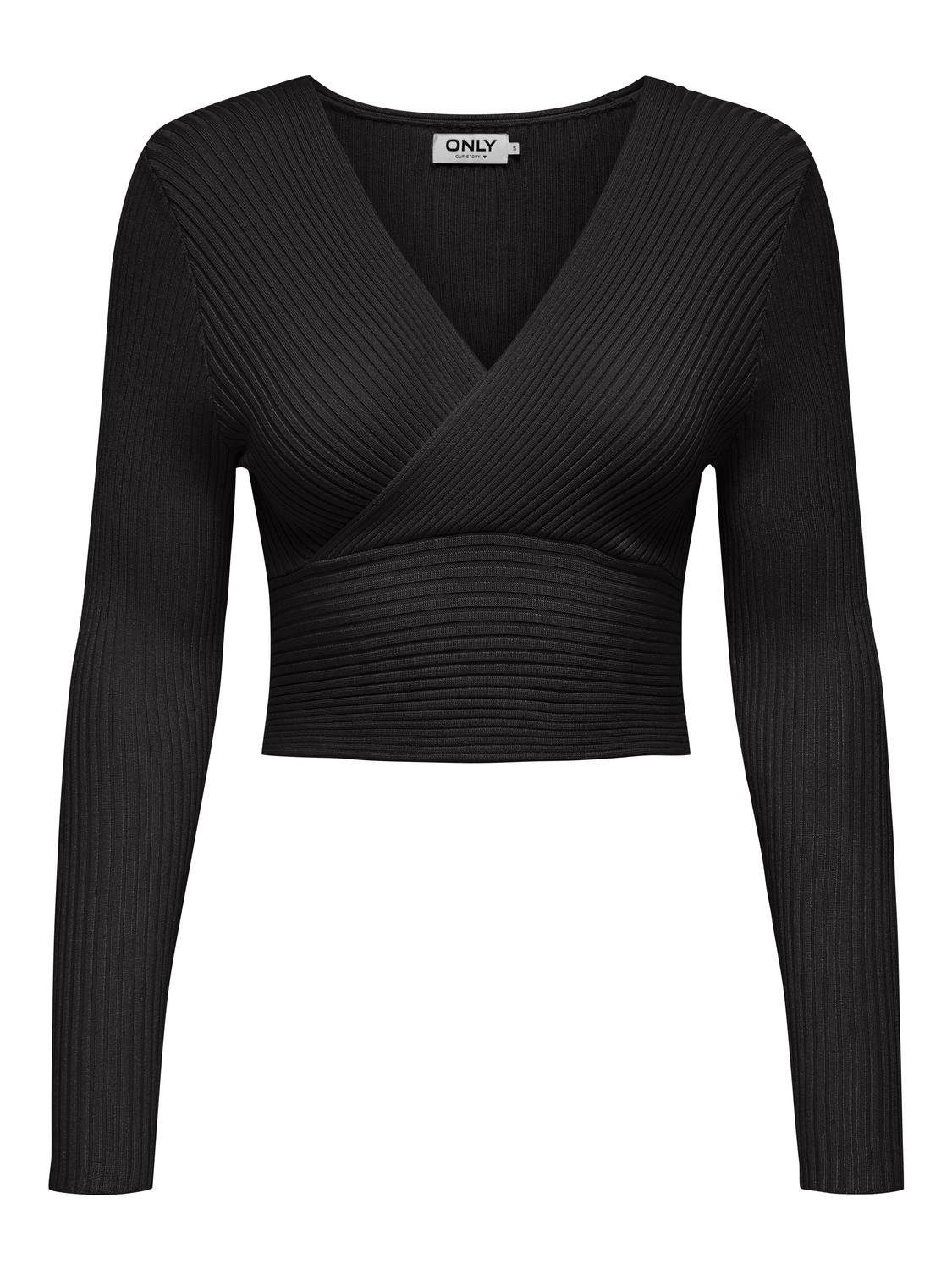 Only Trui met V-hals ONLHONOR LS V-NECK CC KNT