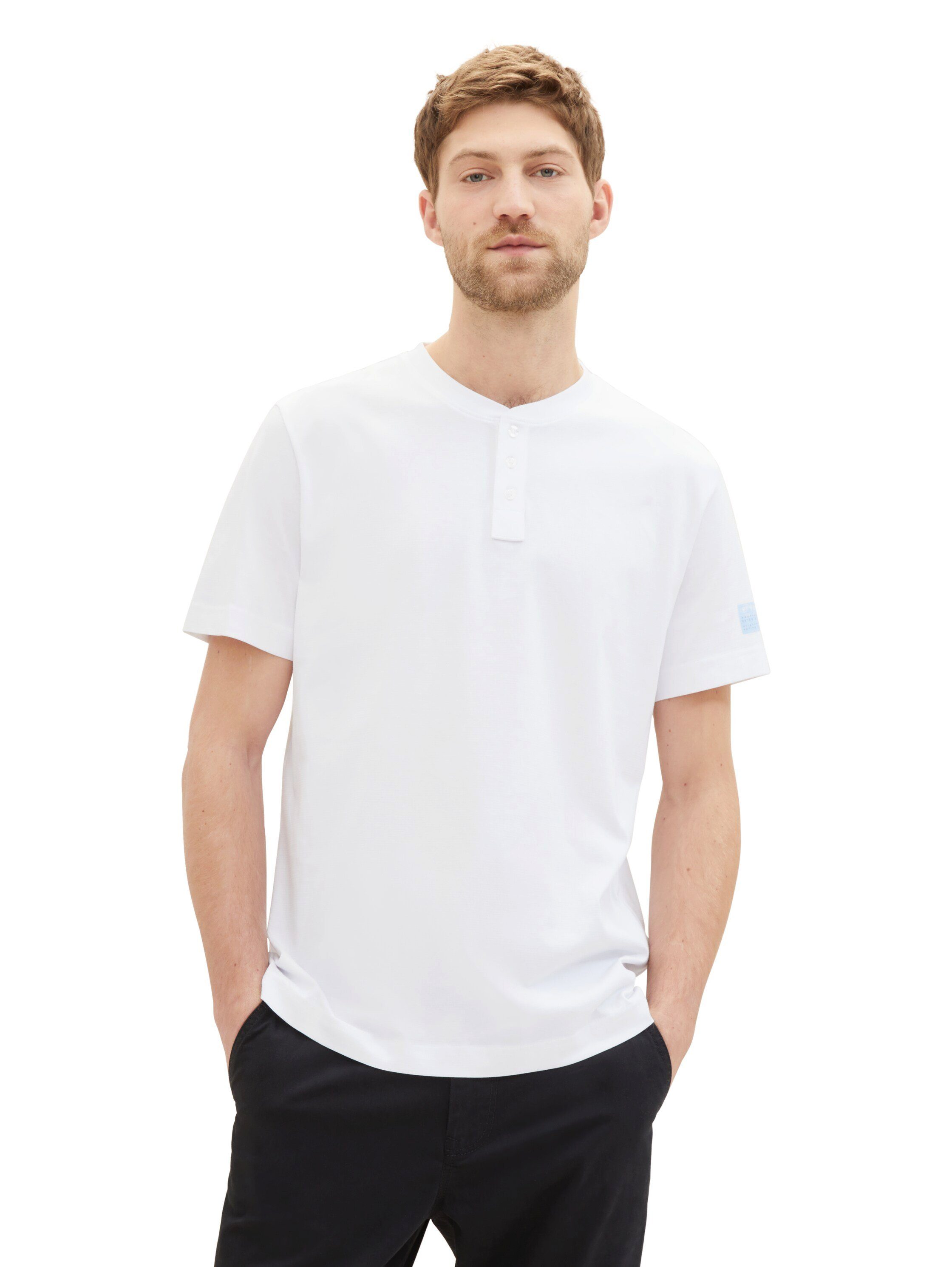 Tom Tailor Henleyshirt met knoopsluiting