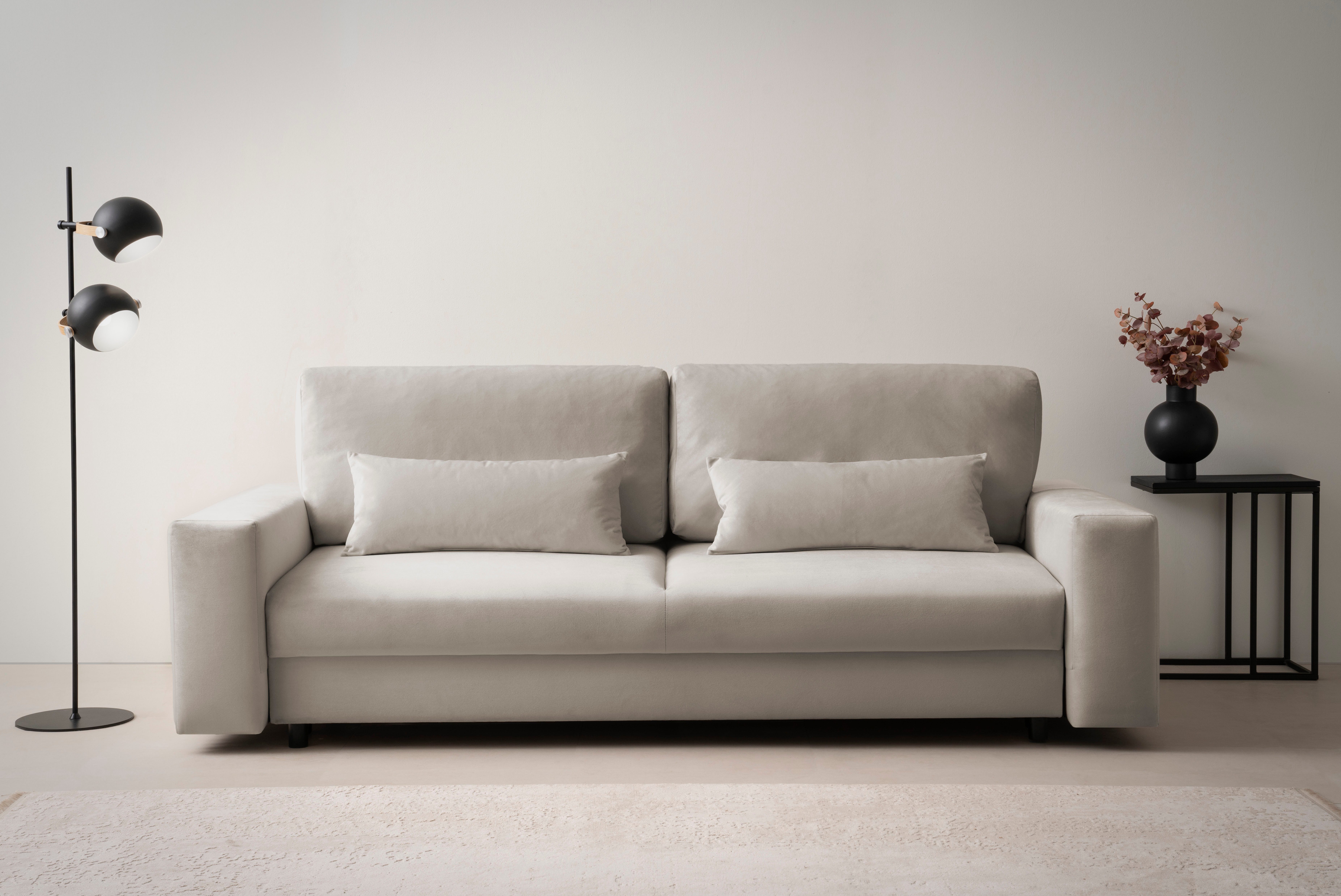 LeGer Home by Lena Gercke Slaapbank Imoga, kussen met slaapfunctie, 3-zits bank, bank met bedlade in moderne kleuren en stoffen, bedfunctie, ligoppervlak: 200x150 cm