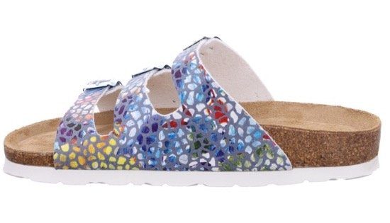 Rohde Slippers Alba , zomerschoenen, slippers, pantoffels met kleurrijke print, g-breedte = breed