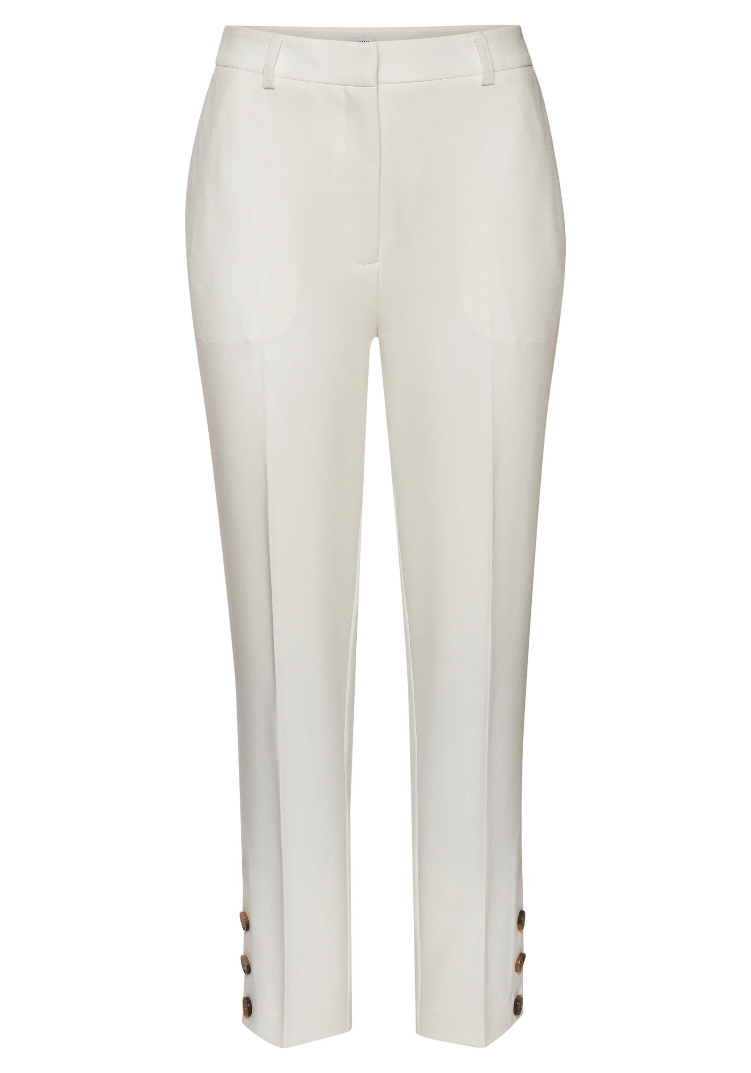 Lascana Pantalon met knopen aan de broekzoom figuurvormend pantalon business-look