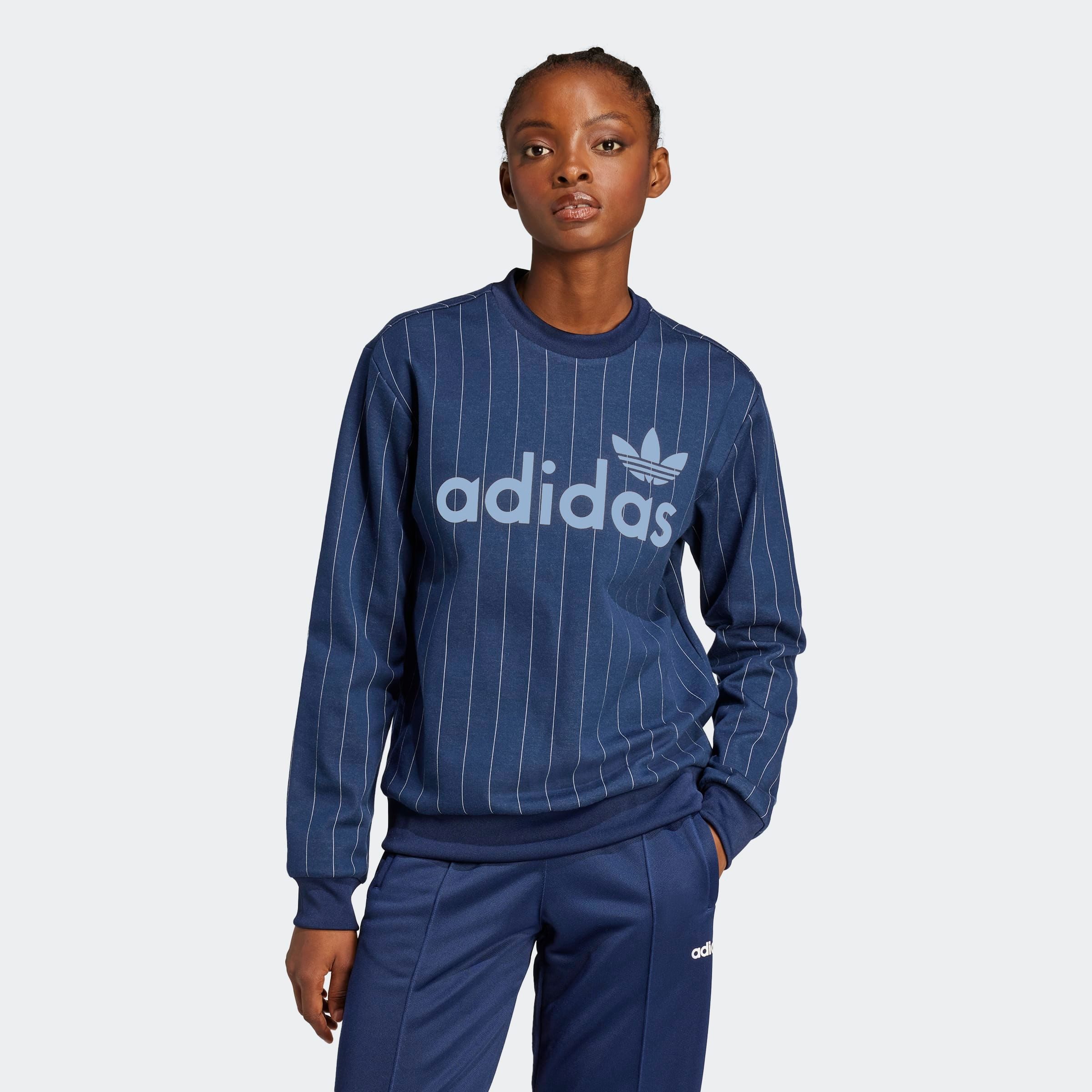 adidas Originals Sweatshirt PINSTRIPE SWEAT dames sweaters maat XXL blauw