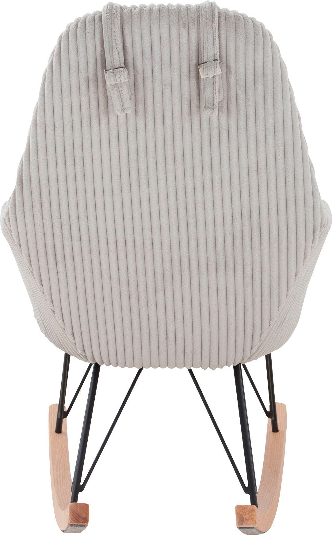 SalesFever Schommelstoel Bekleding in moderne corduroy-look