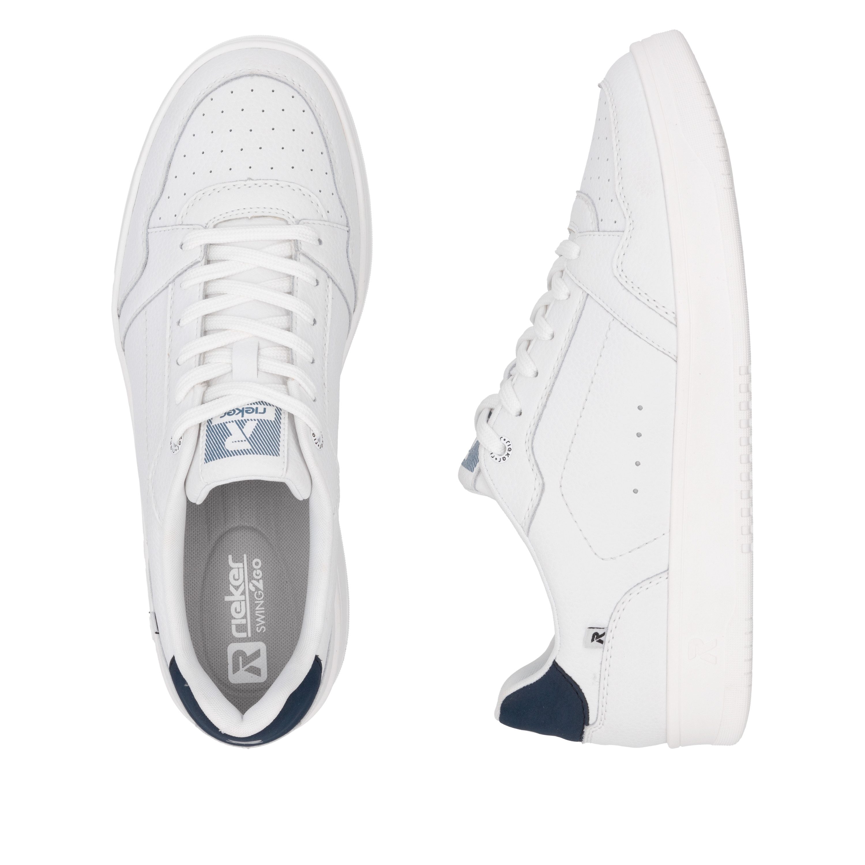 RIEKER Sport Sneakers , veterschoenen, vrijetijdssneaker, lage schoen met subtiele perforatie