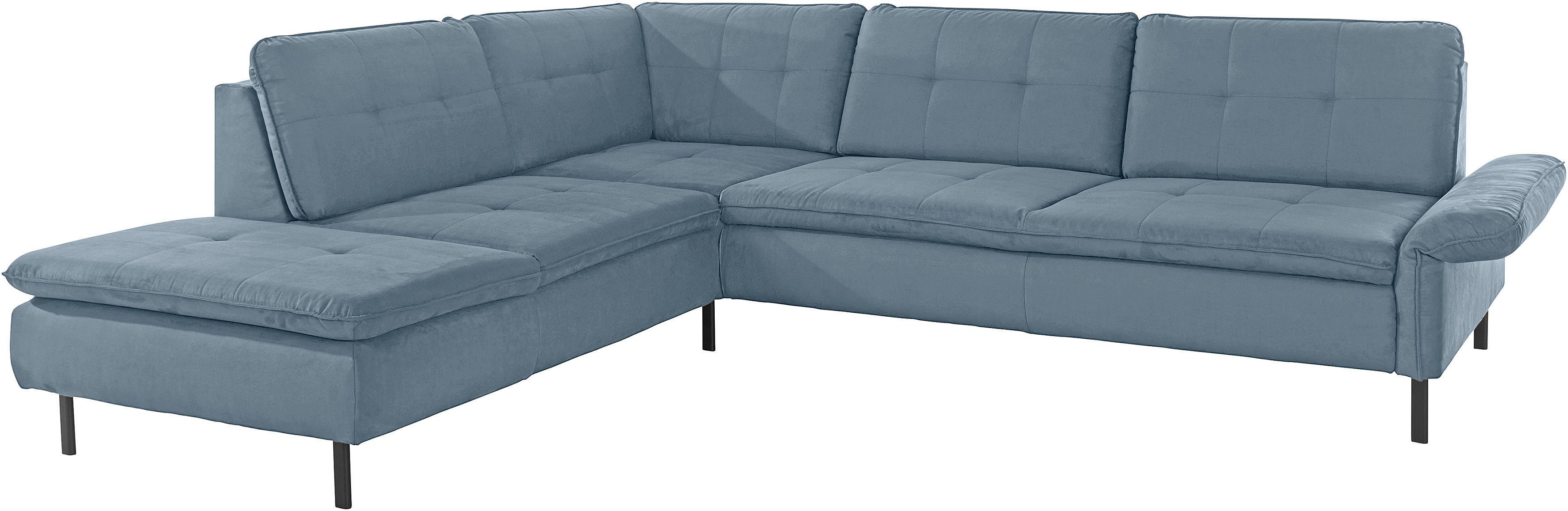 INOSIGN Hoekbank Birkholm L-vorm Verstelbare armleuningen, ook in Easy Clean bekleding - met water te reinigen