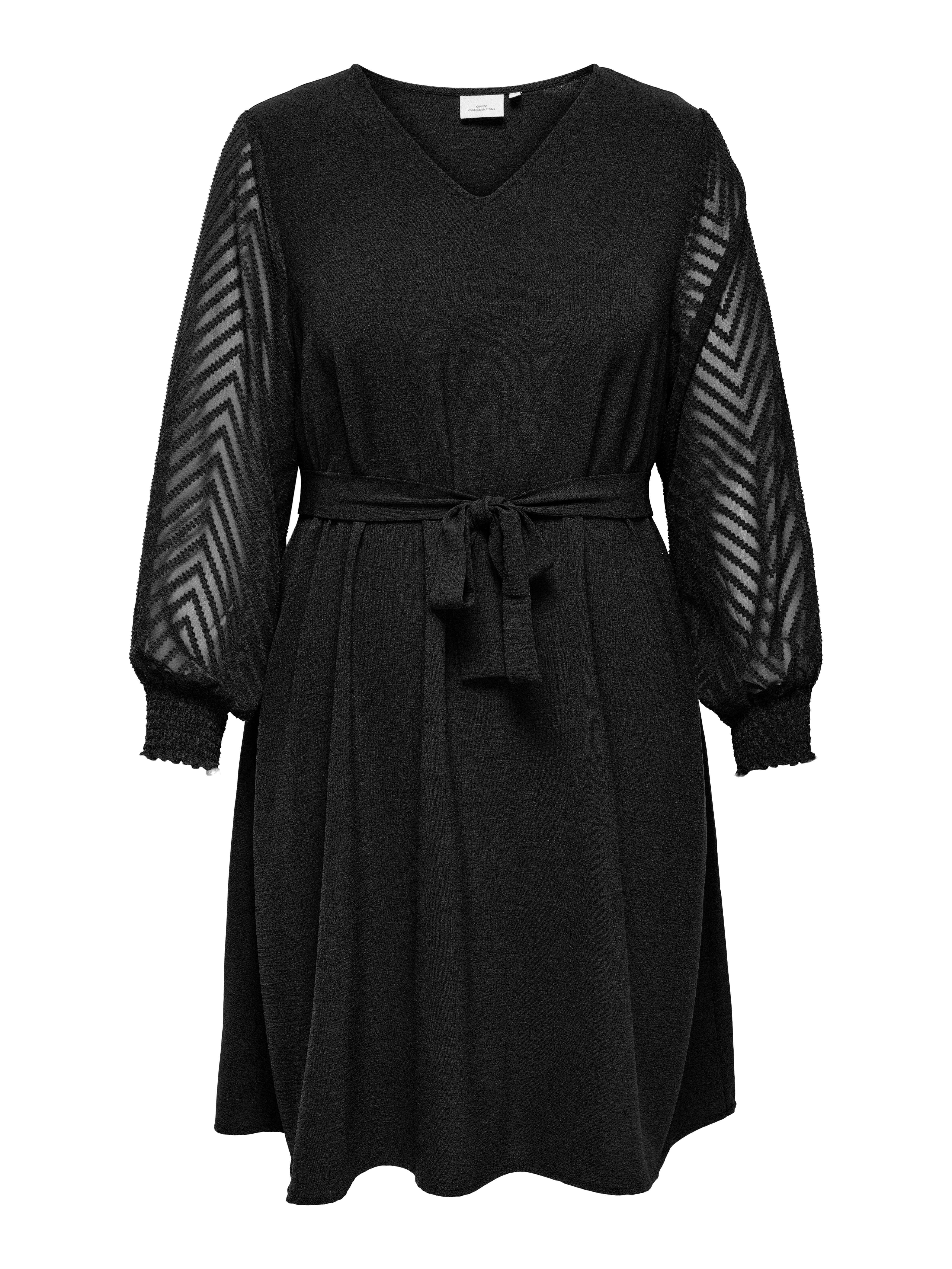 ONLY CARMAKOMA Midi-jurk CARMETTA LIFE LS KNEE DRESS WVN