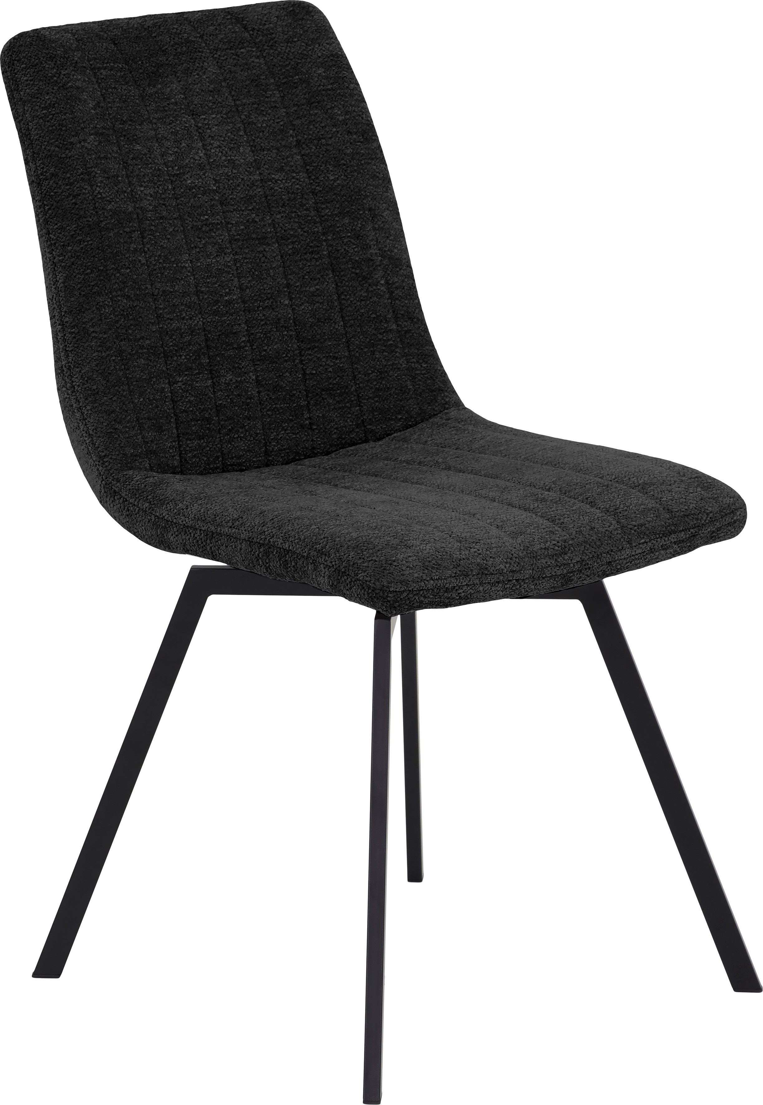 HELA Stoel met 4 poten MARION 360° draaibaar, bouclé stof, set van 2 of 4 (set)