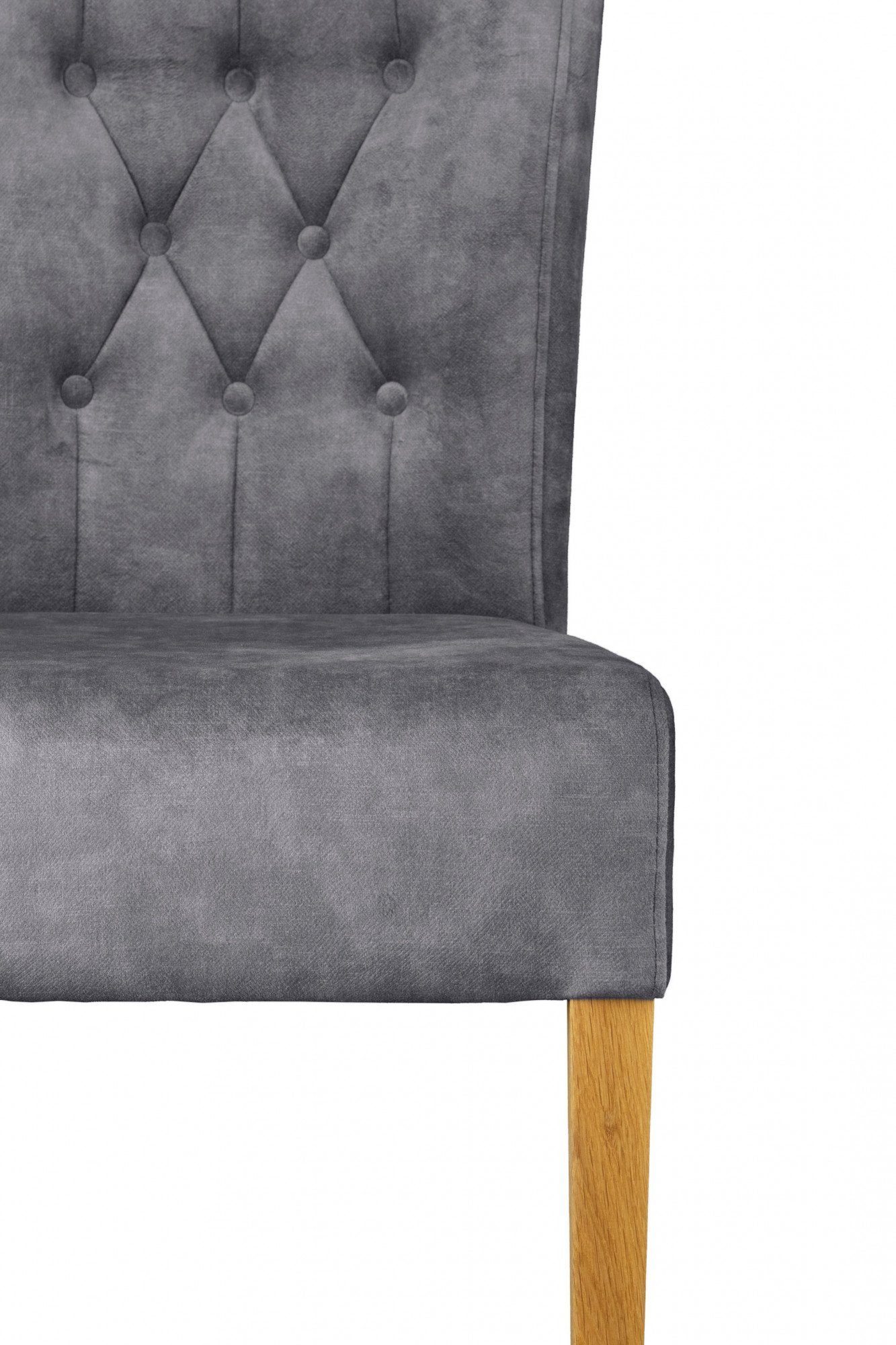 Home affaire Stoel met 4 poten Ravenna Eetkamerstoel met capitonnage (set, 2 stuks)