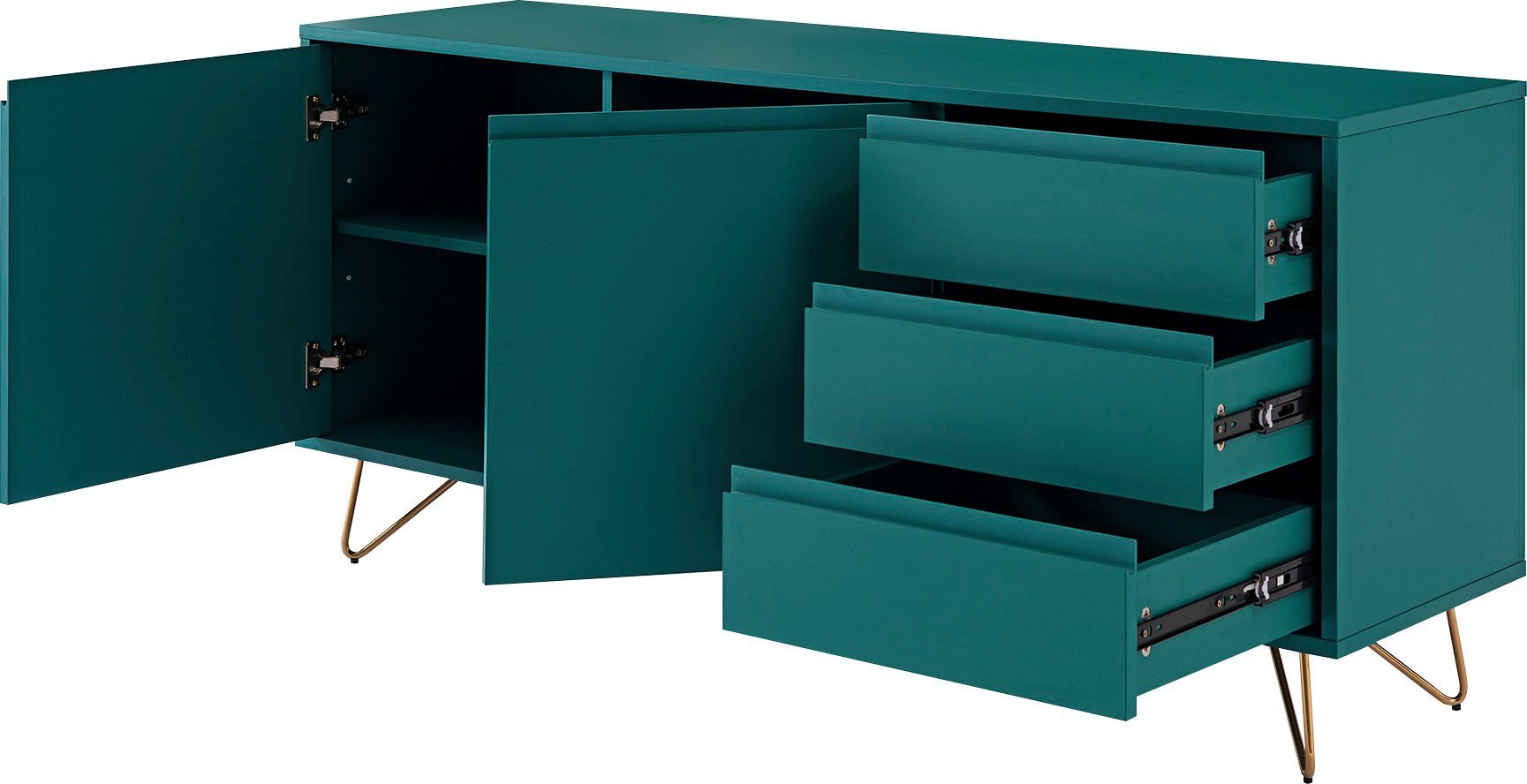 SalesFever Dressoir Commode met hairpin benen, breedte 150 cm