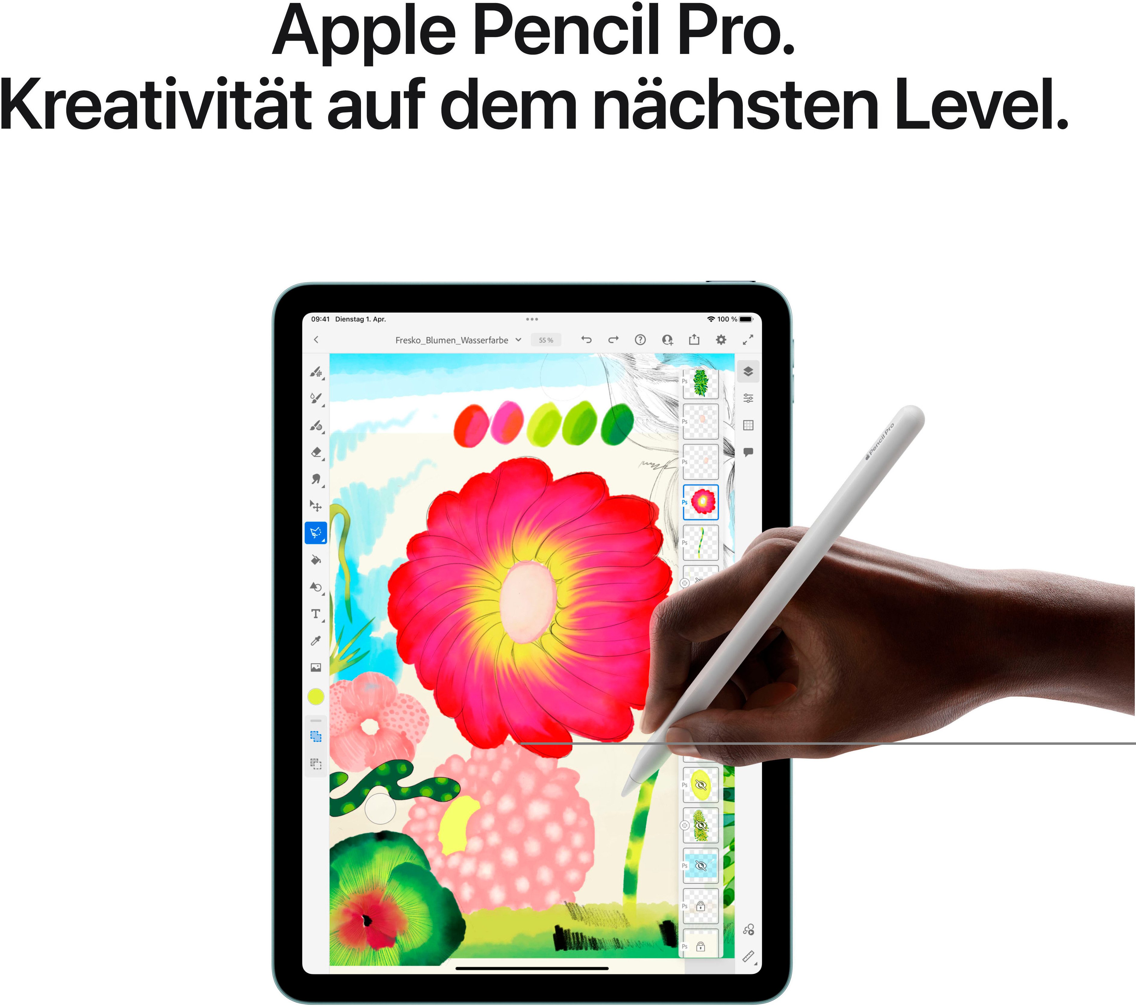 Apple Tablet 13" iPad Air Wi-Fi + Cellular (2025), 12,9", iPadOS