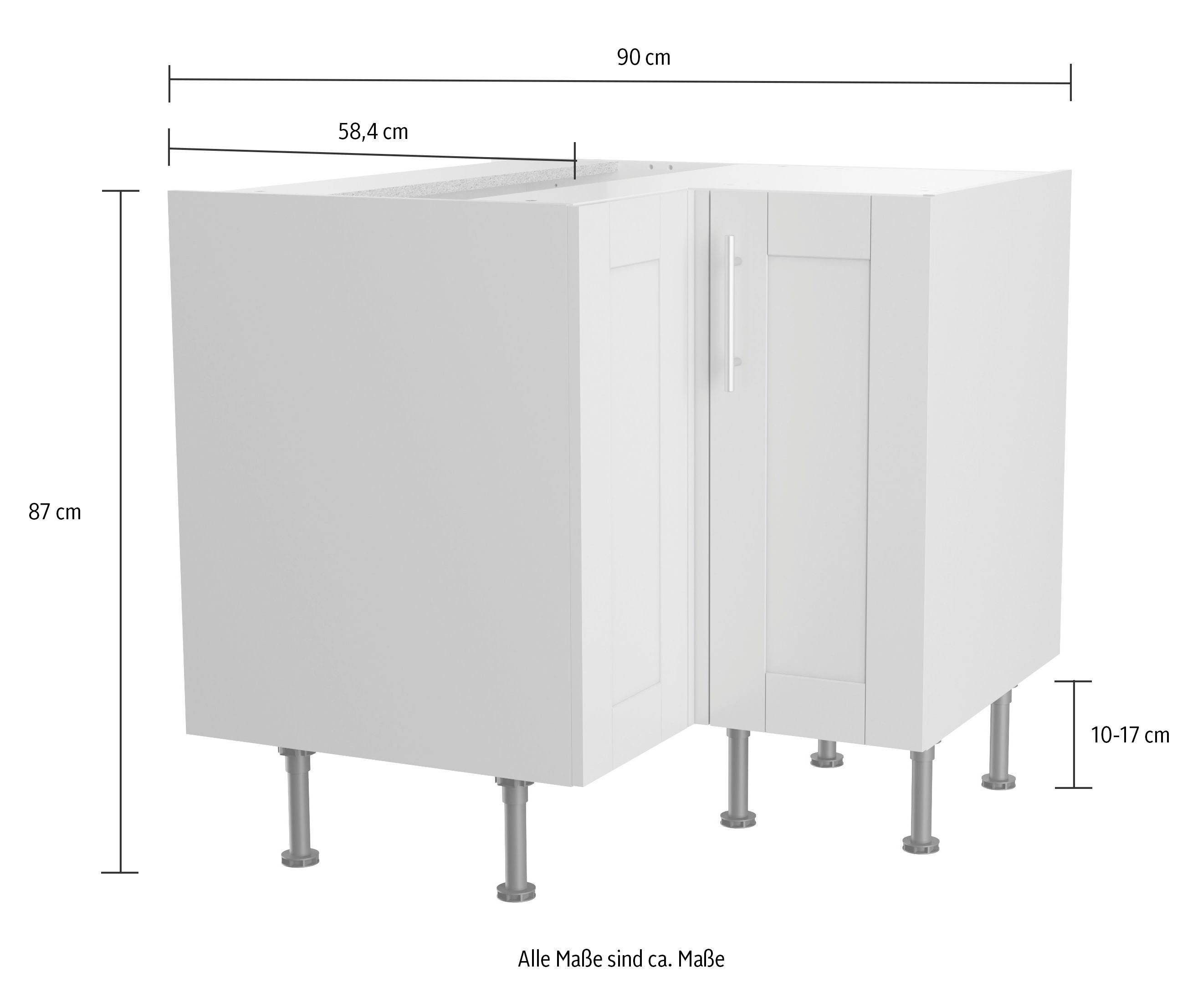 Kochstation Hoekonderkast KS-Ahus Breedte 90x 90 cm
