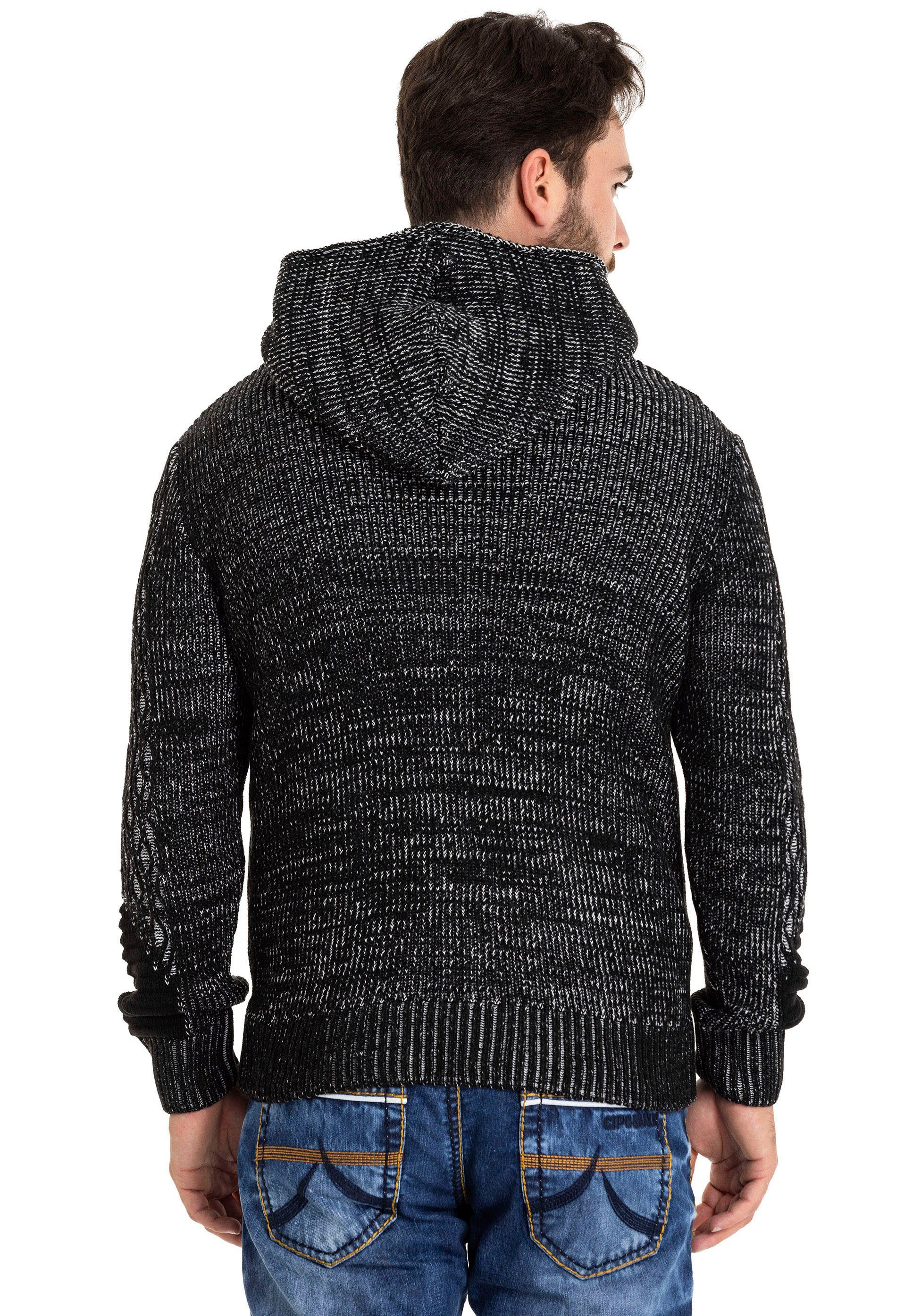 Cipo & Baxx Cardigan met knuffelzachte capuchon