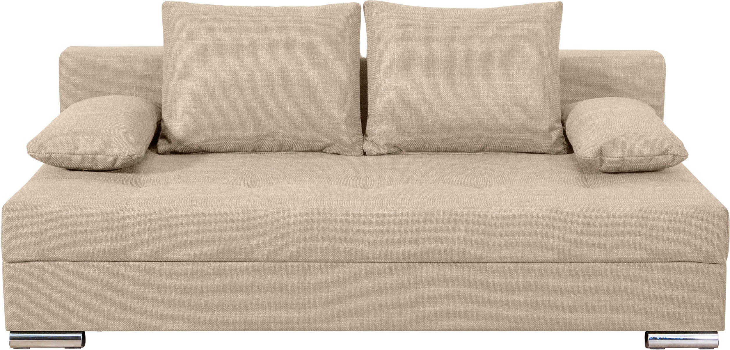 COLLECTION AB Slaapbank Tania met bedfunctie en bedlade comfortabele zitcomfort: veren-kern bekleding, inclusief rugkussen