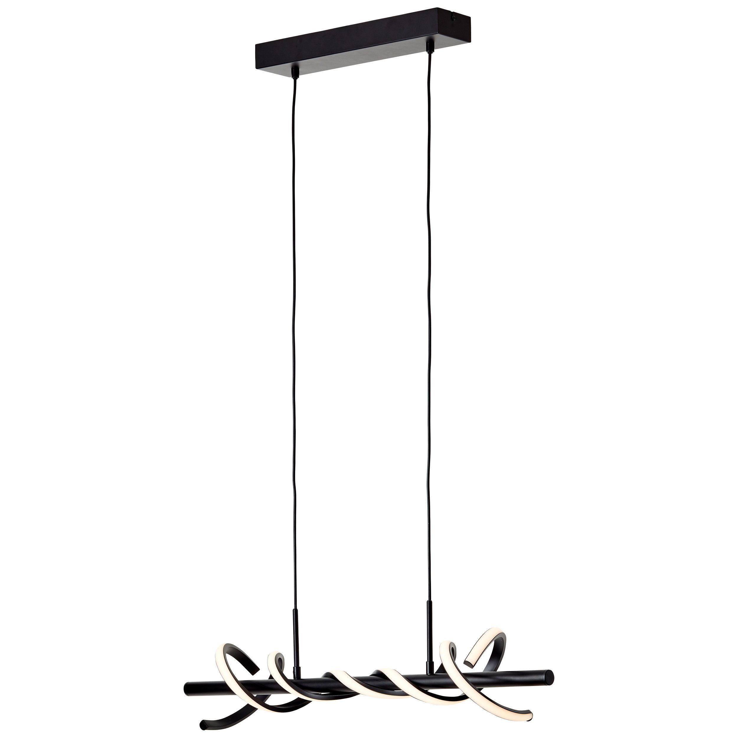 Brilliant Leuchten Led-hanglamp Amalie Hoogte 150 cm, breedte 76 cm, 2100 lm, inkortbaar, metaal/kunststof, zwart