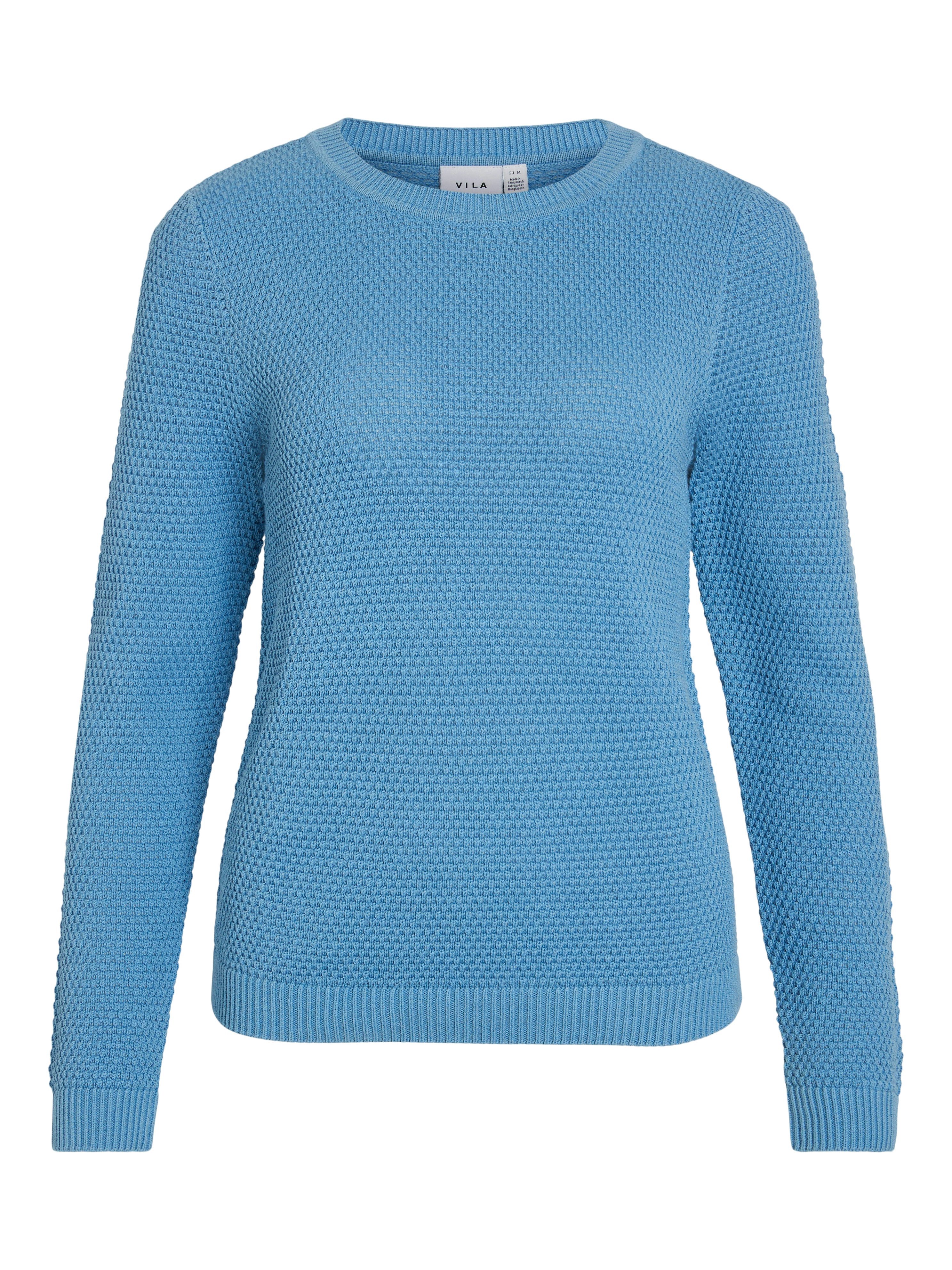Vila Trui met ronde hals VIDALO O-NECK L/S KNIT TOP- NOOS