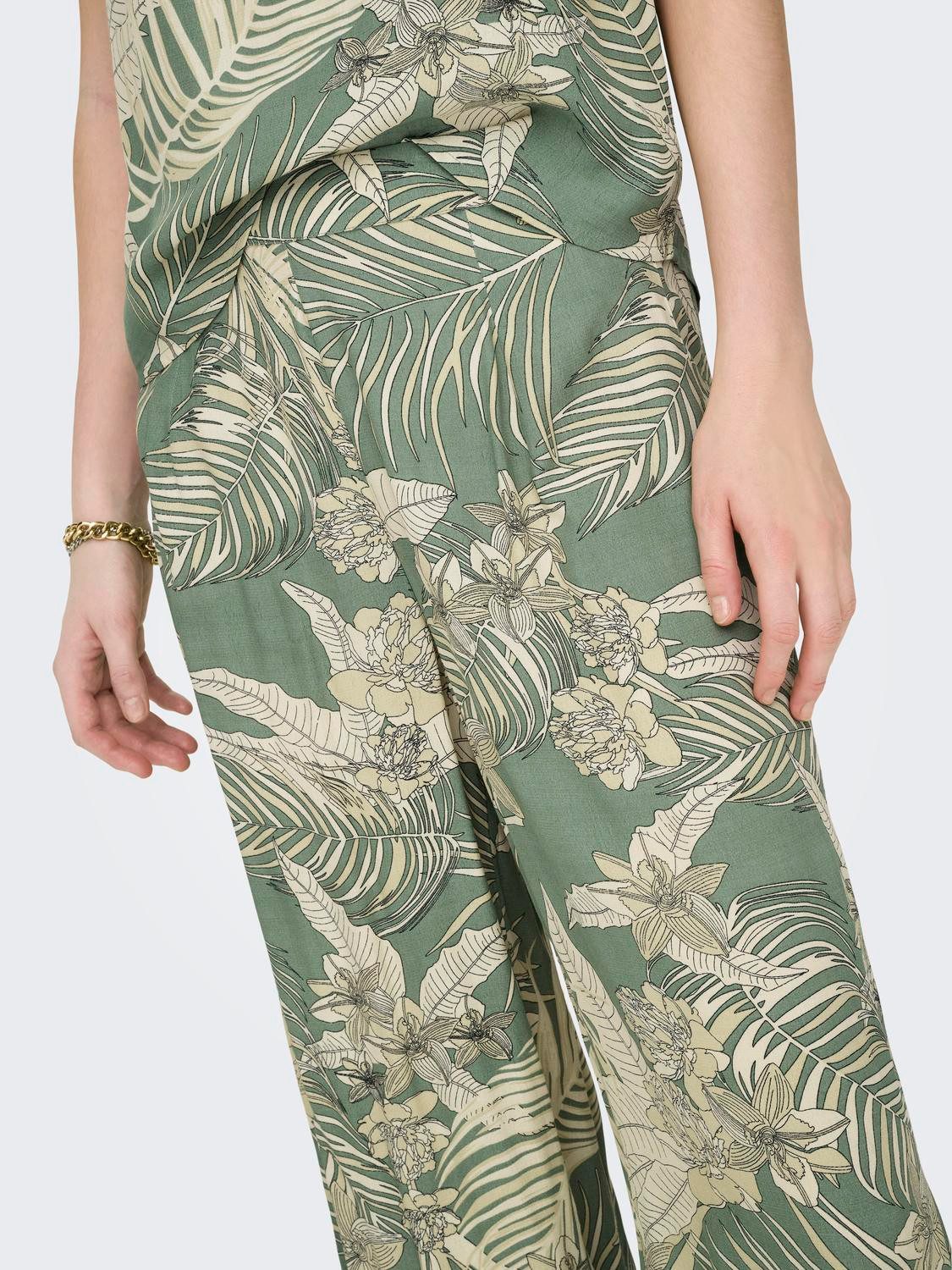 Only Comfortbroek ONLPALINA LIFE LOOSE LONG PANTS PTM