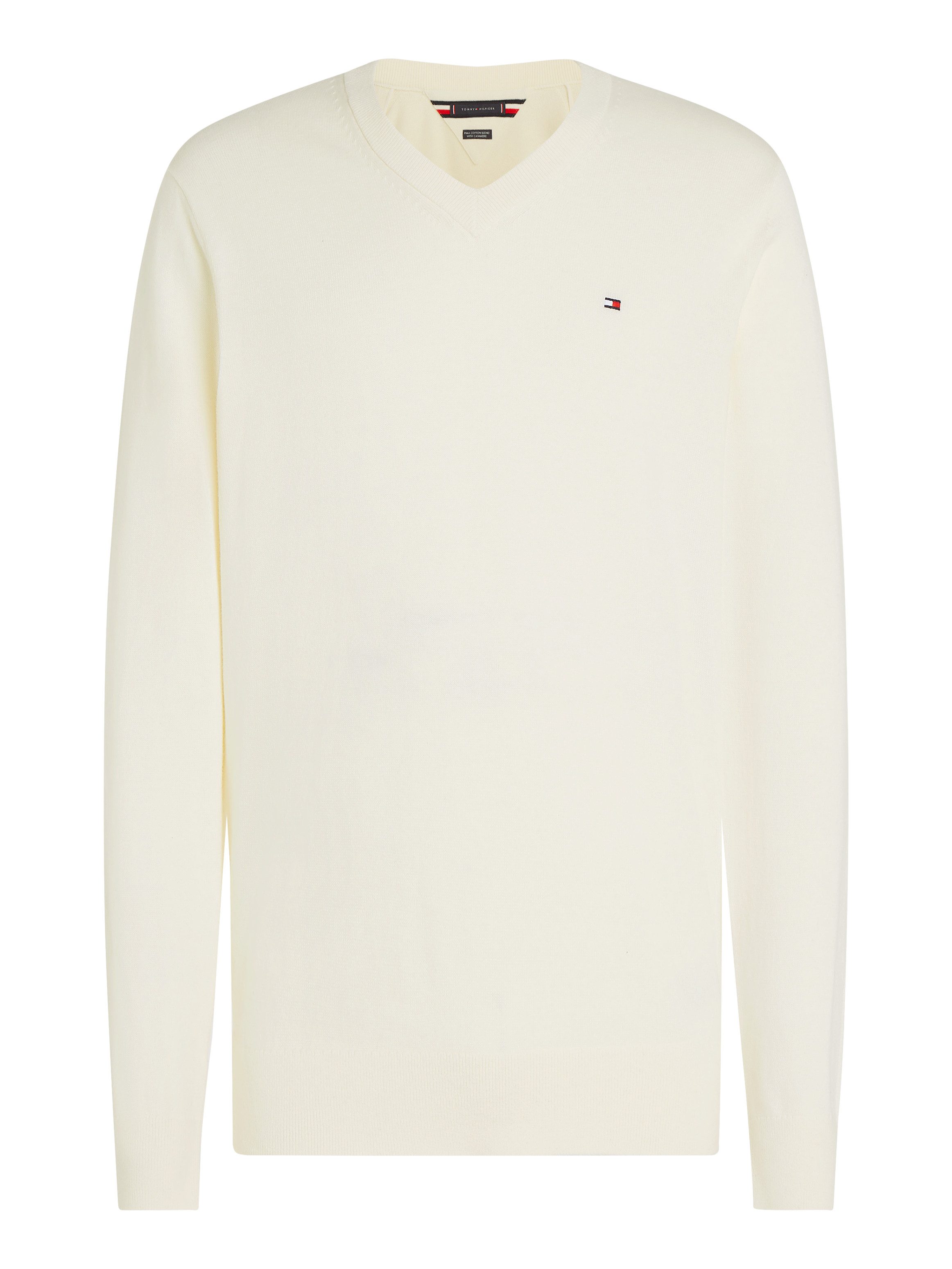 Tommy Hilfiger Trui met V-hals PIMA ORG CTN CASHMERE V NECK