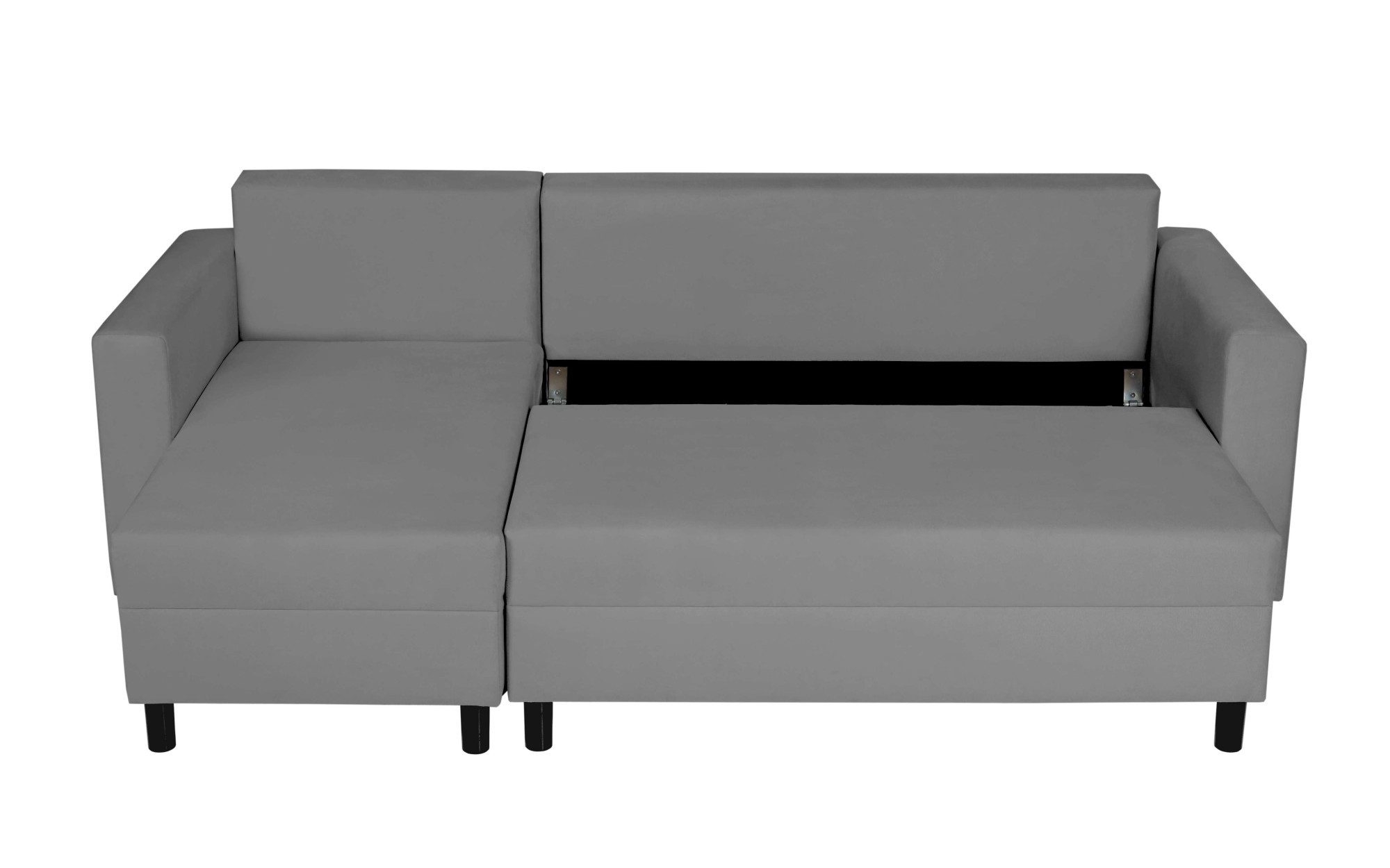 INOSIGN Hoekbank GLENOE slaapbank met bedlade, ottomane aan beide zijden te monteren L-vorm, afmetingen B/D/H: 230/135/84,5 cm, velvet & zachte structuur