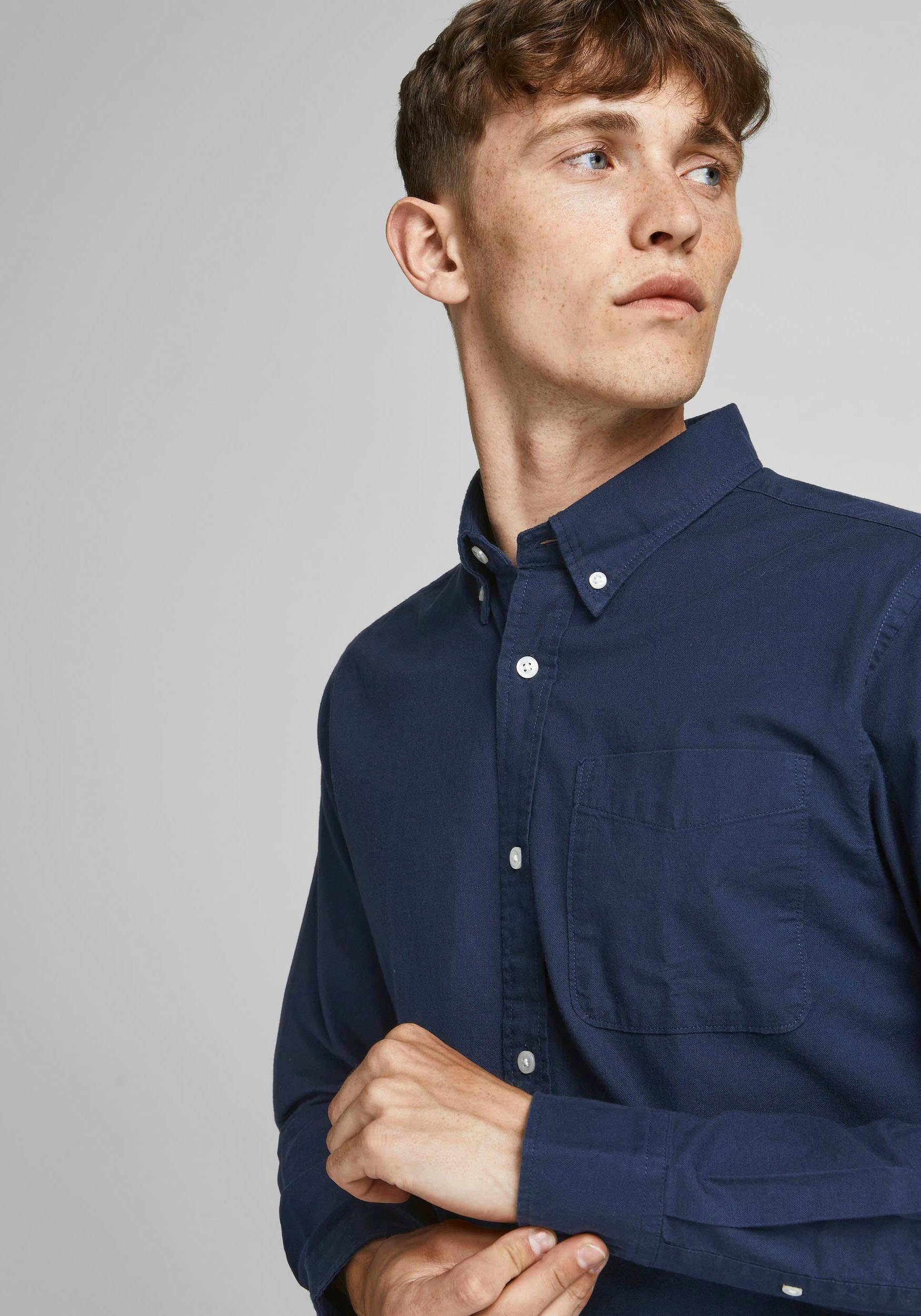 Jack & Jones Overhemd met lange mouwen BROOK OXFORD met button-downkraag