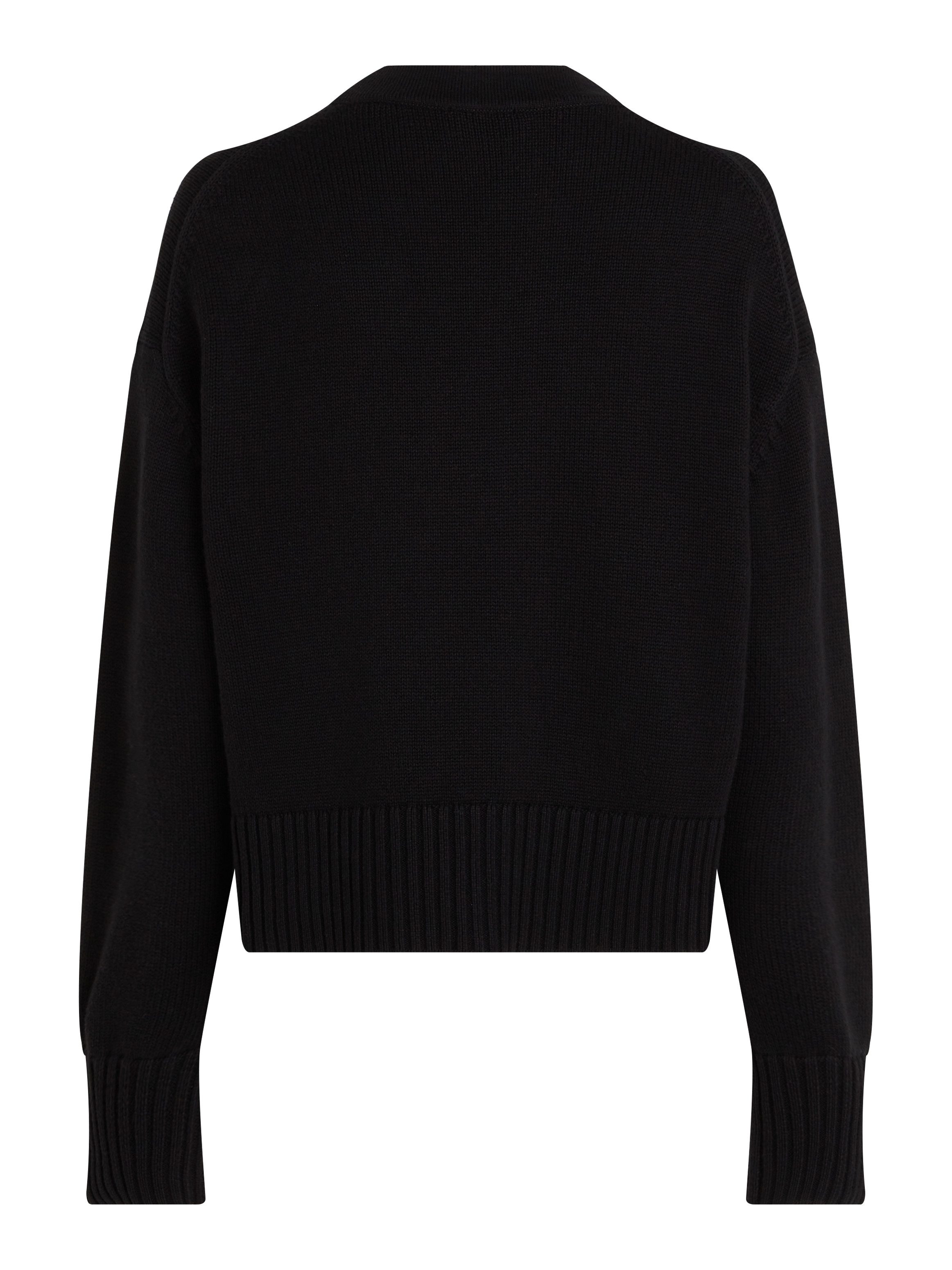 Calvin Klein Gebreide trui LOGO EMBRO SWEATER met geborduurd logo