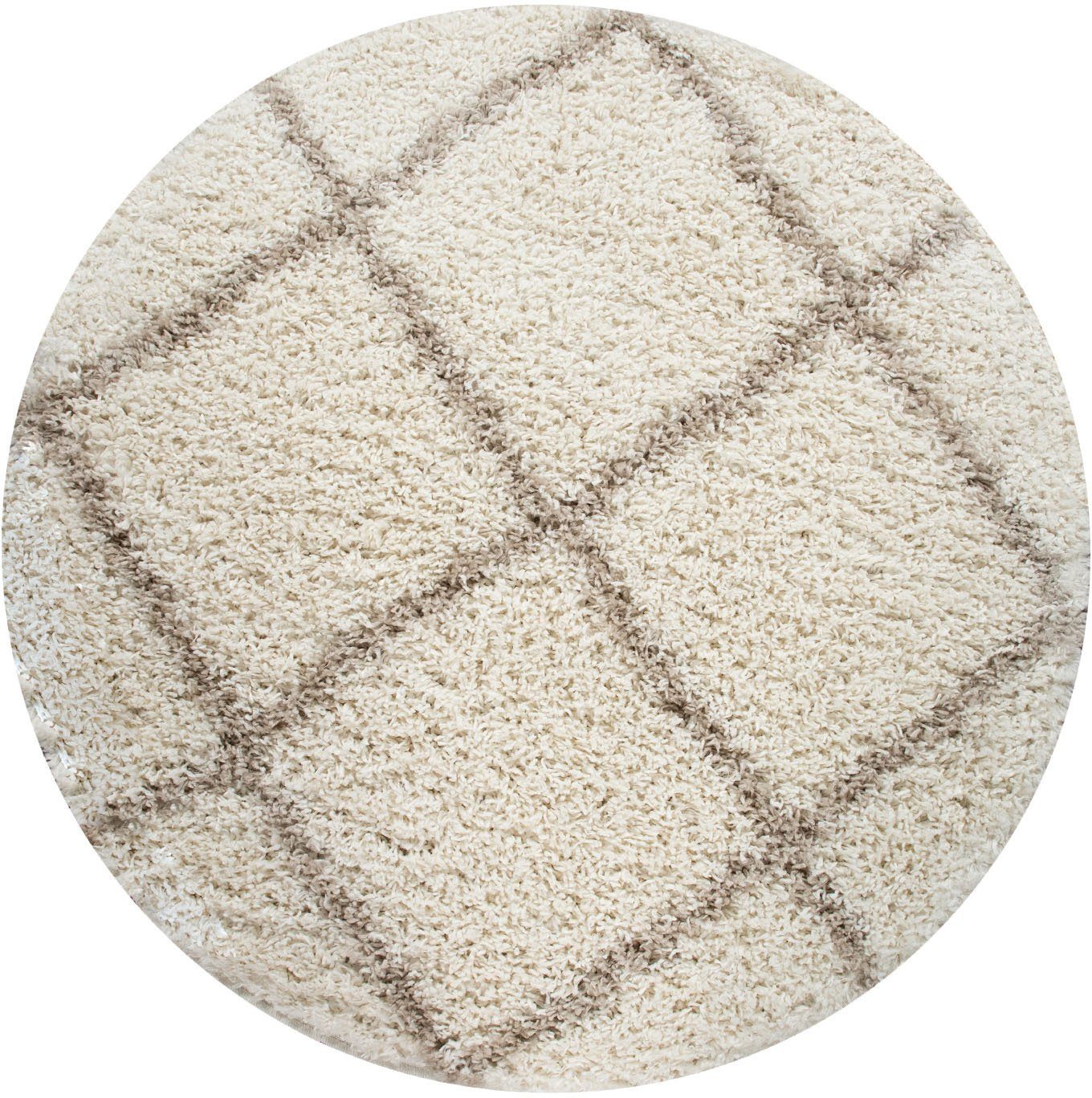 Paco Home Hoogpolig vloerkleed Kalmar 441 Scandinavisch design, ruitmotief, zacht & behaaglijk