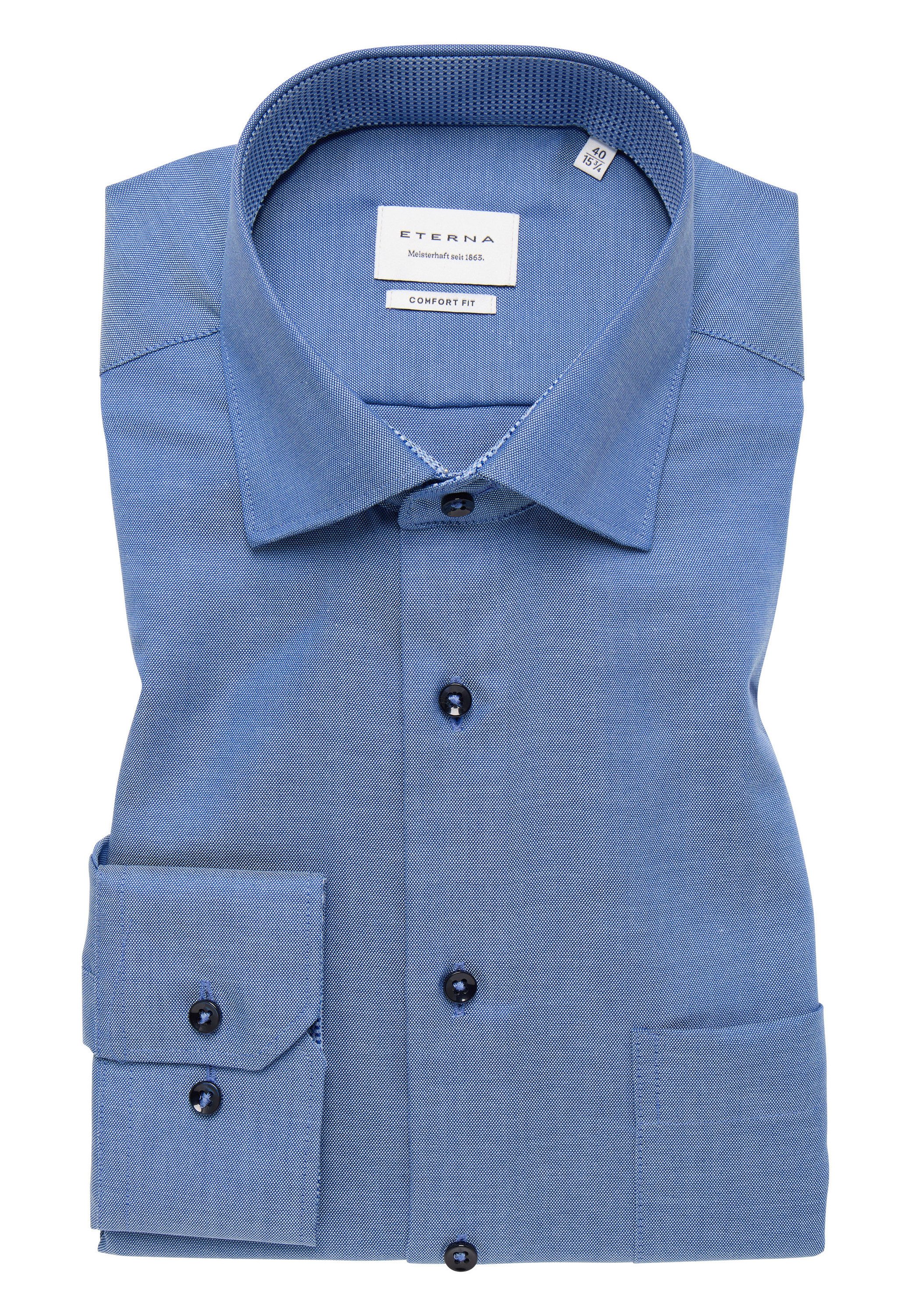 Eterna Overhemd met lange mouwen Comfort fit NON IRON (strijkvrij)